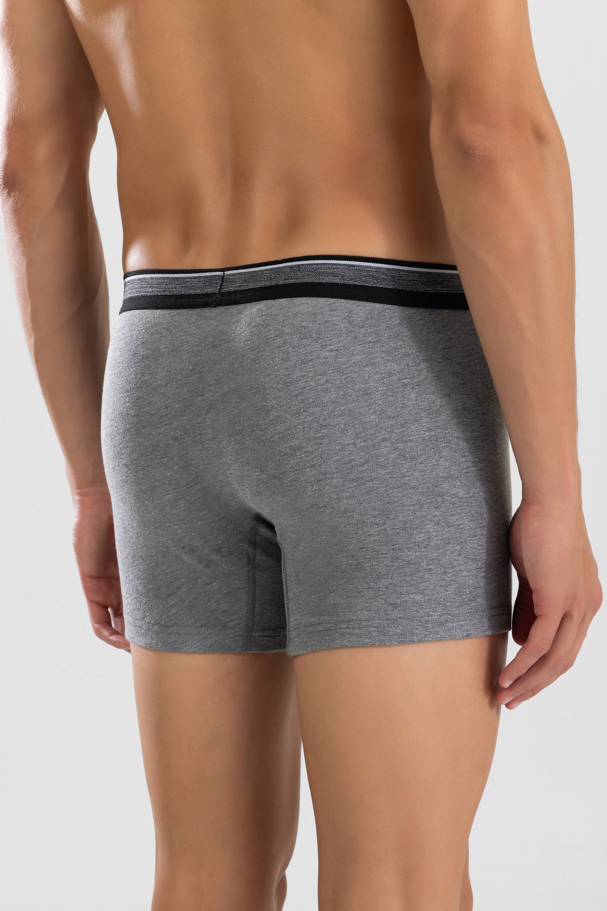 Erkek Compact Pamuklu Düz Boxer 1428 Gri