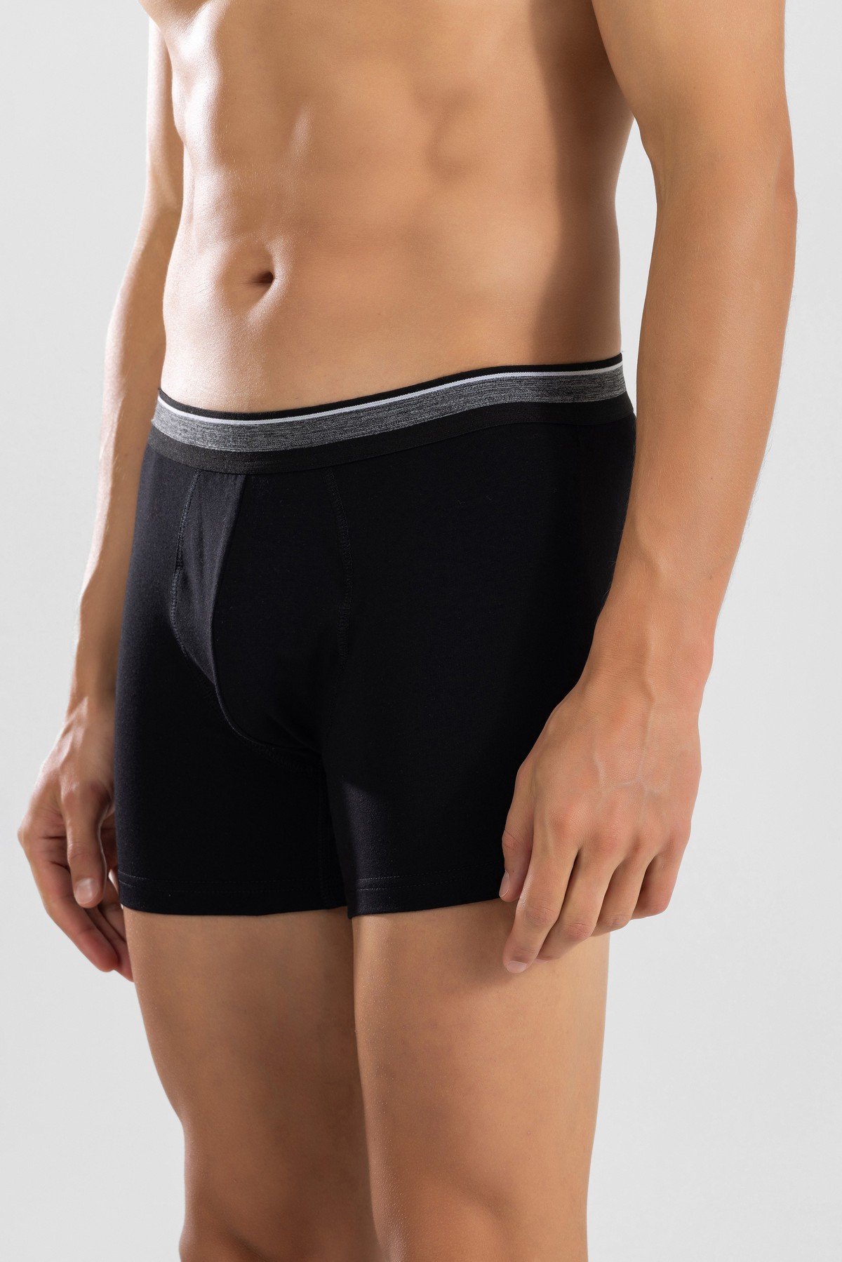 Erkek Compact Pamuklu Düz Boxer 1428 Siyah