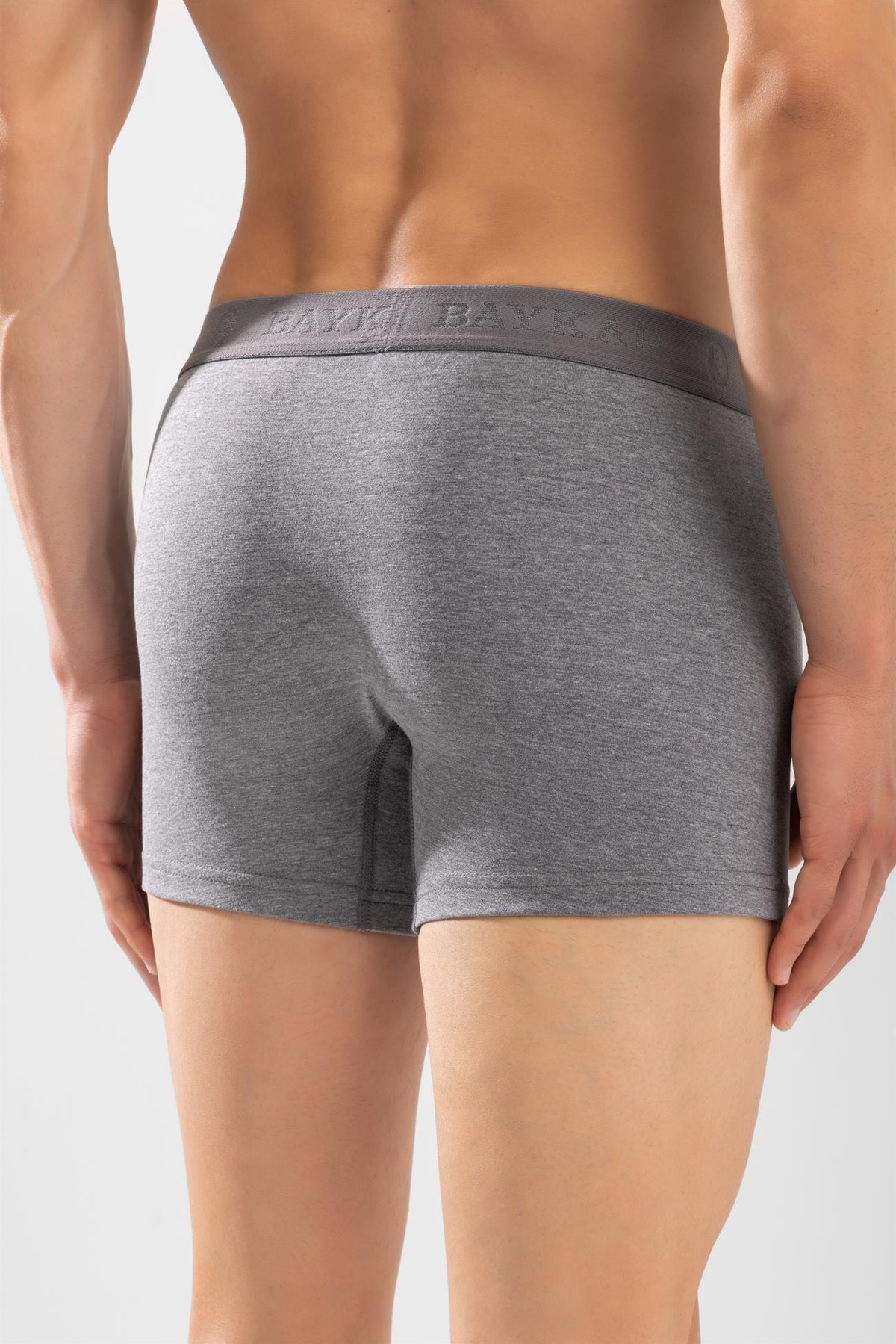 Erkek Compact Pamuklu Düz Boxer 3'lü Paket Füme