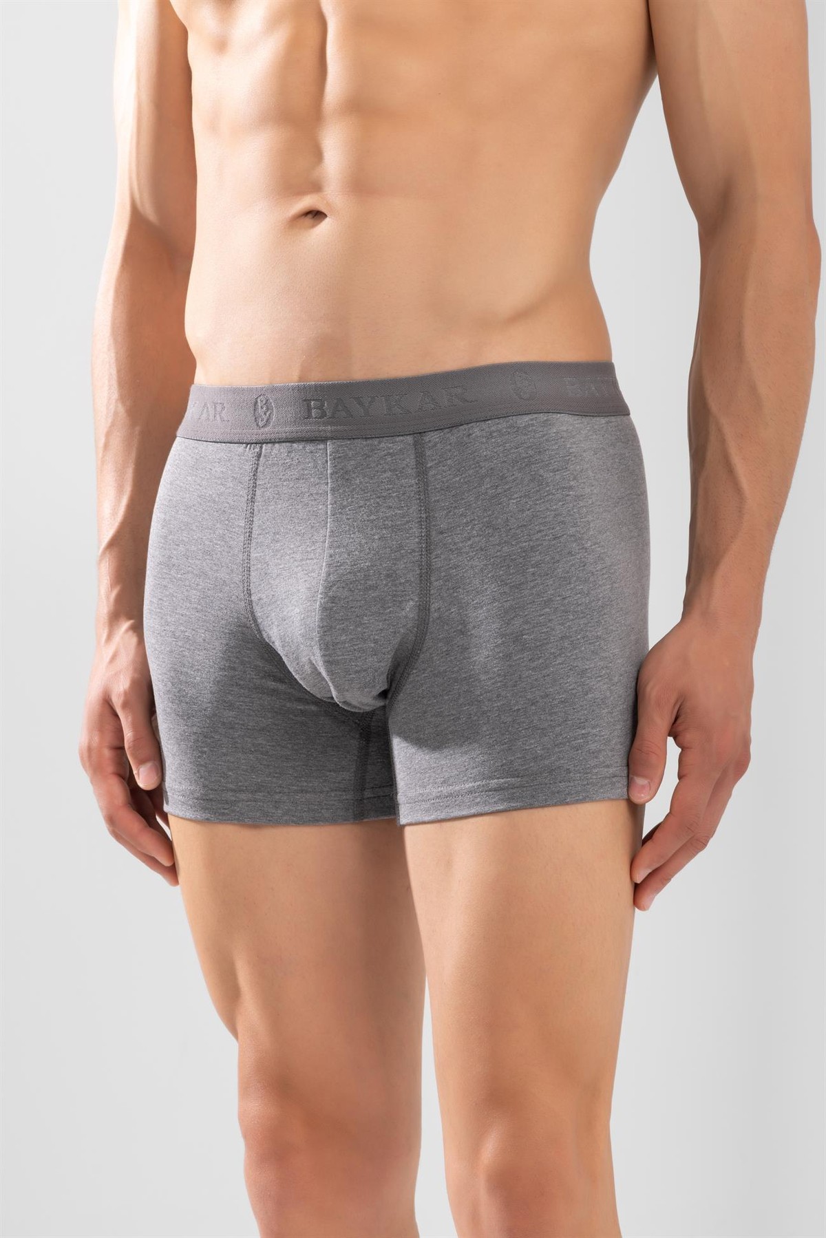 Erkek Compact Pamuklu Düz Boxer Füme