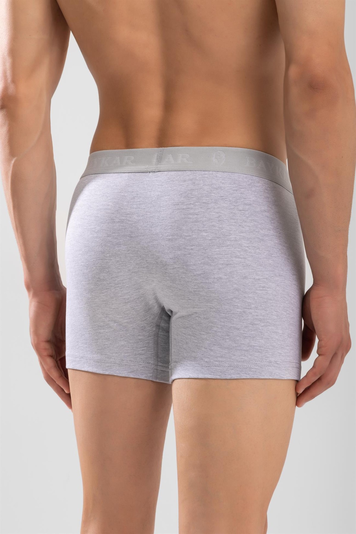 Erkek Compact Pamuklu Düz Boxer Gri Melanj