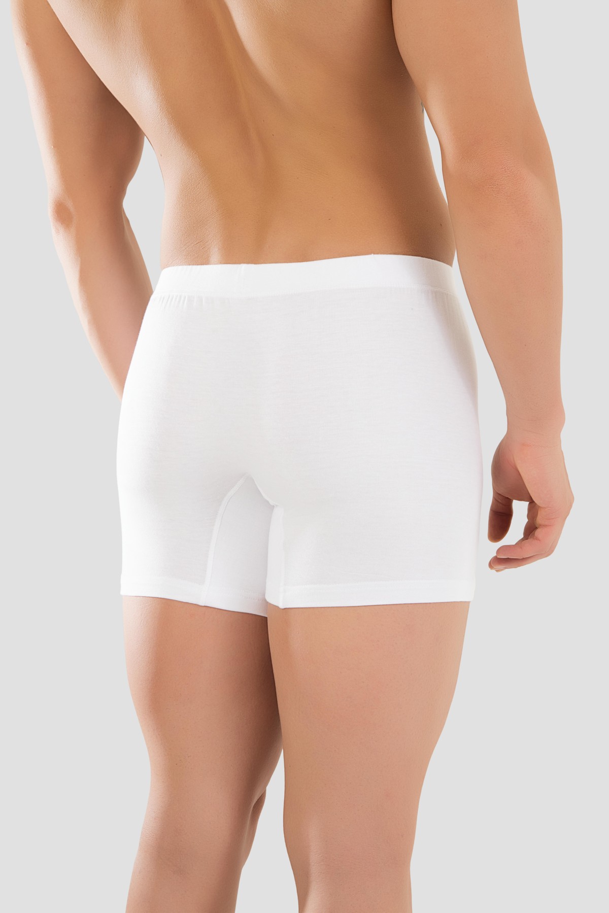 Erkek Mikro Modal Elestan Basic Boxer 1402 Beyaz