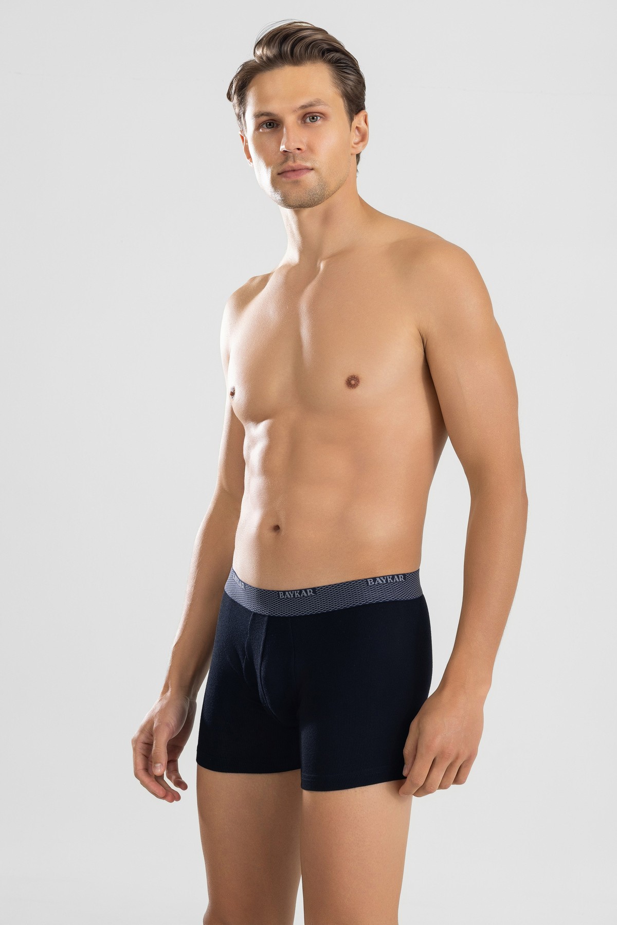 Erkek Modal Kaşkorse Elastan Basic Boxer 1426 Lacivert