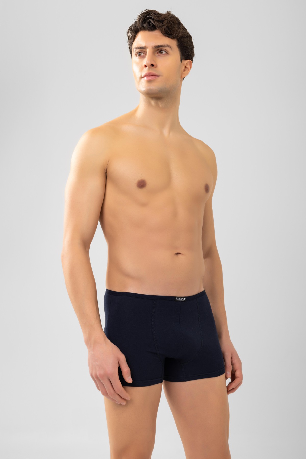 Erkek Modal Likralı Düz Boxer 1113 Lacivert