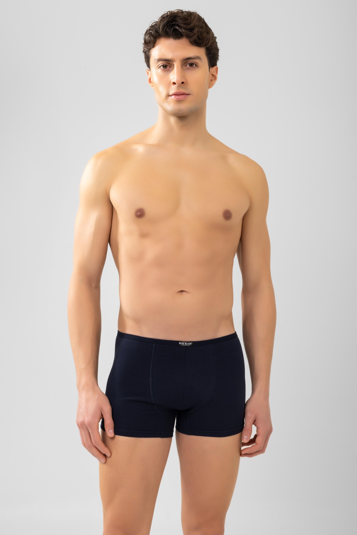 Erkek Modal Likralı Düz Boxer 1113 Lacivert