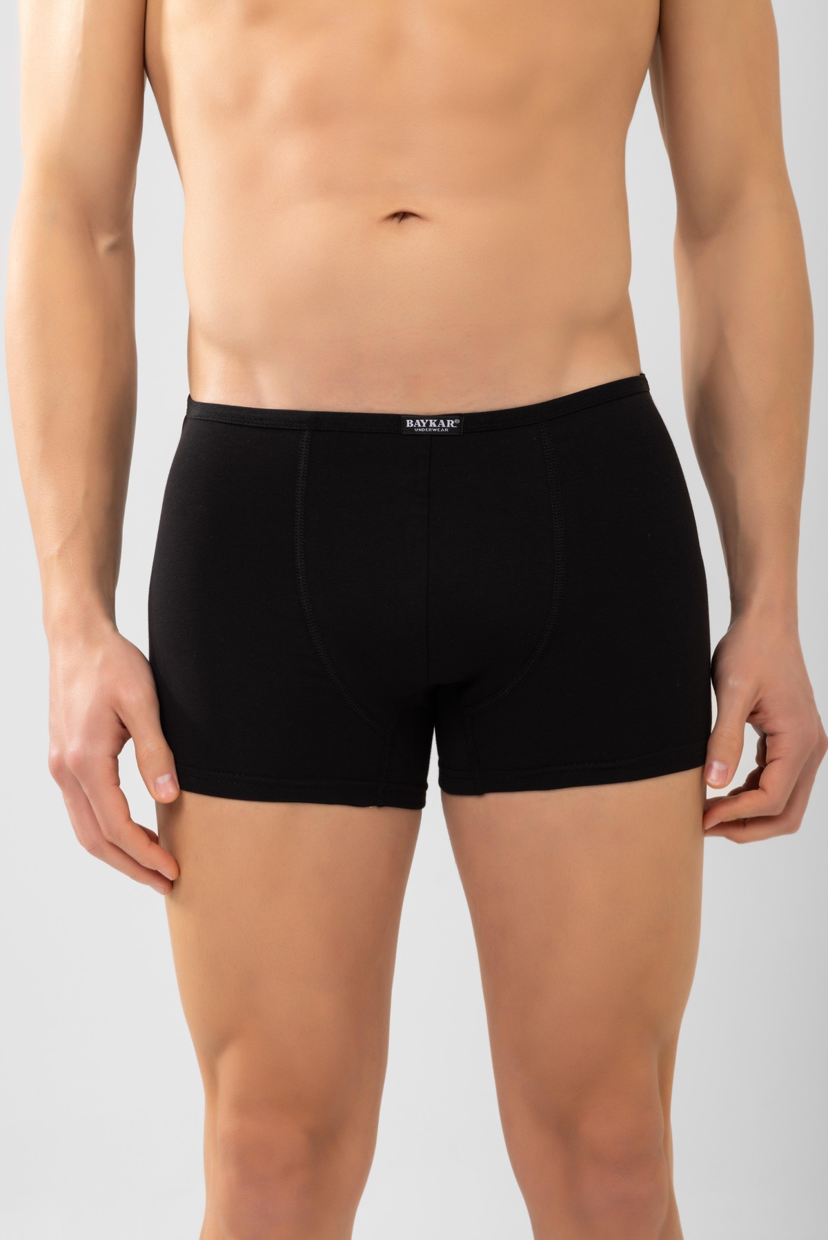 Erkek Modal Likralı Düz Boxer 1113 Siyah