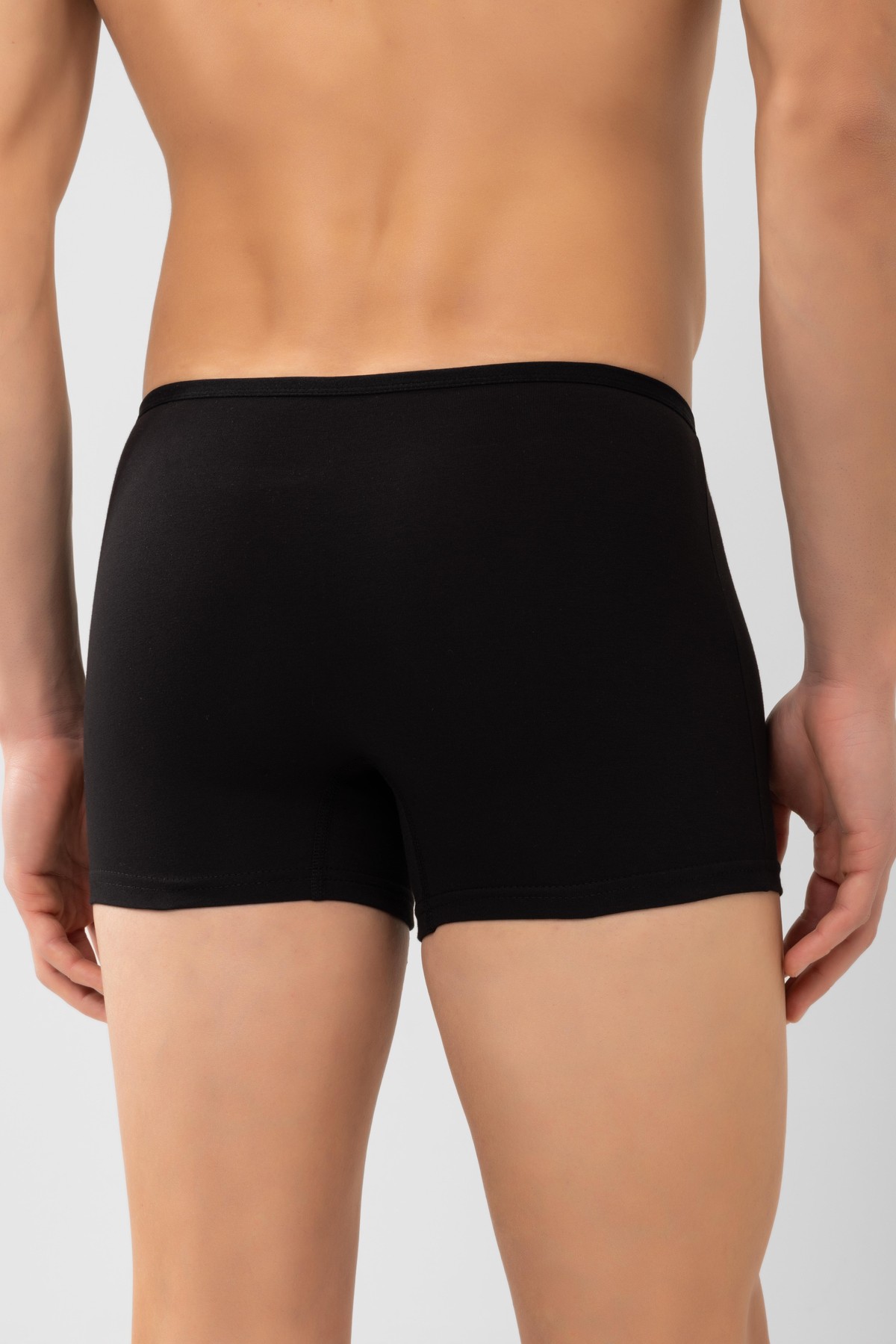 Erkek Modal Likralı Düz Boxer 1113 Siyah