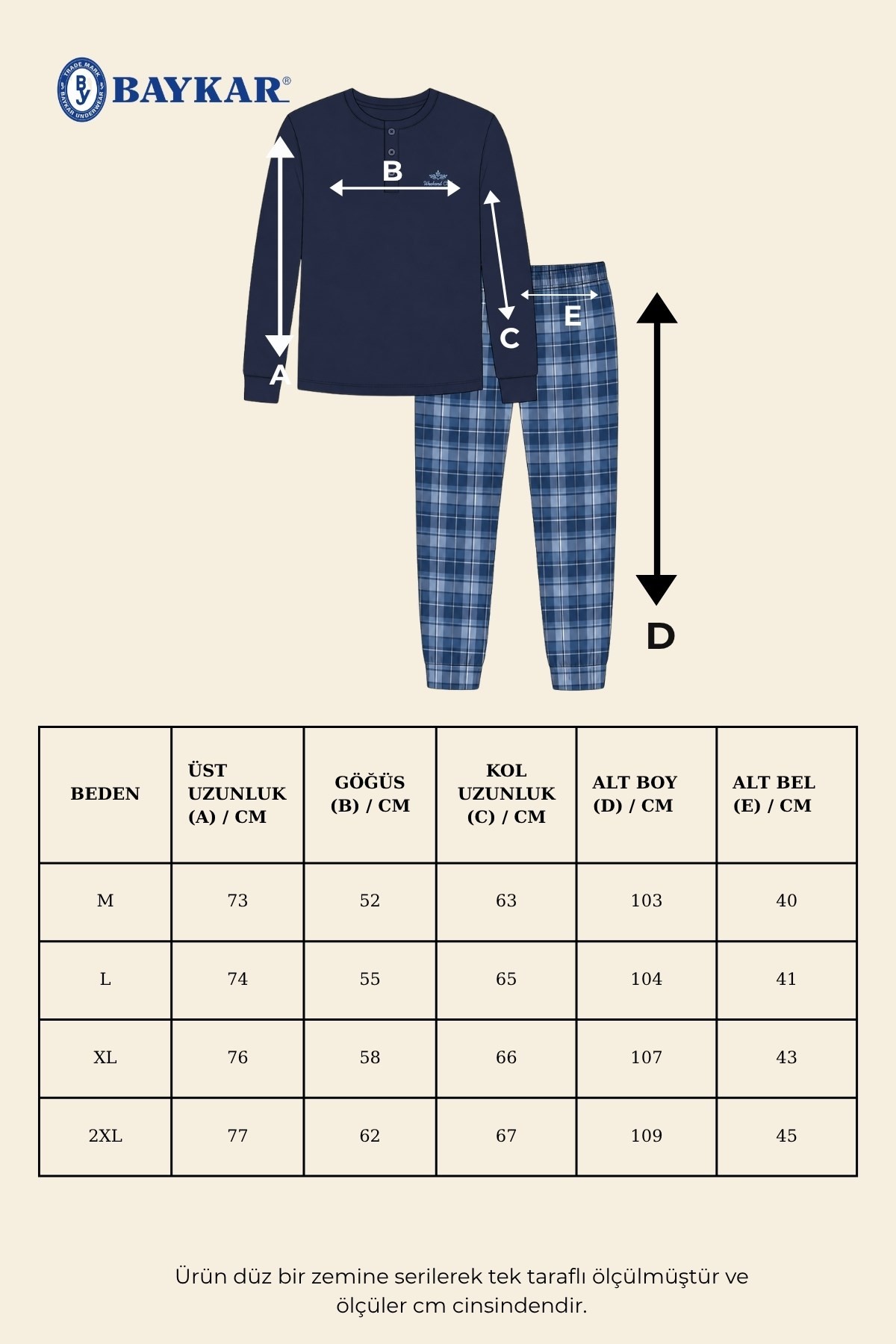Erkek Pamuklu Bisiklet Yaka Uzun Kollu Pijama Takımı 9808 Lacivert