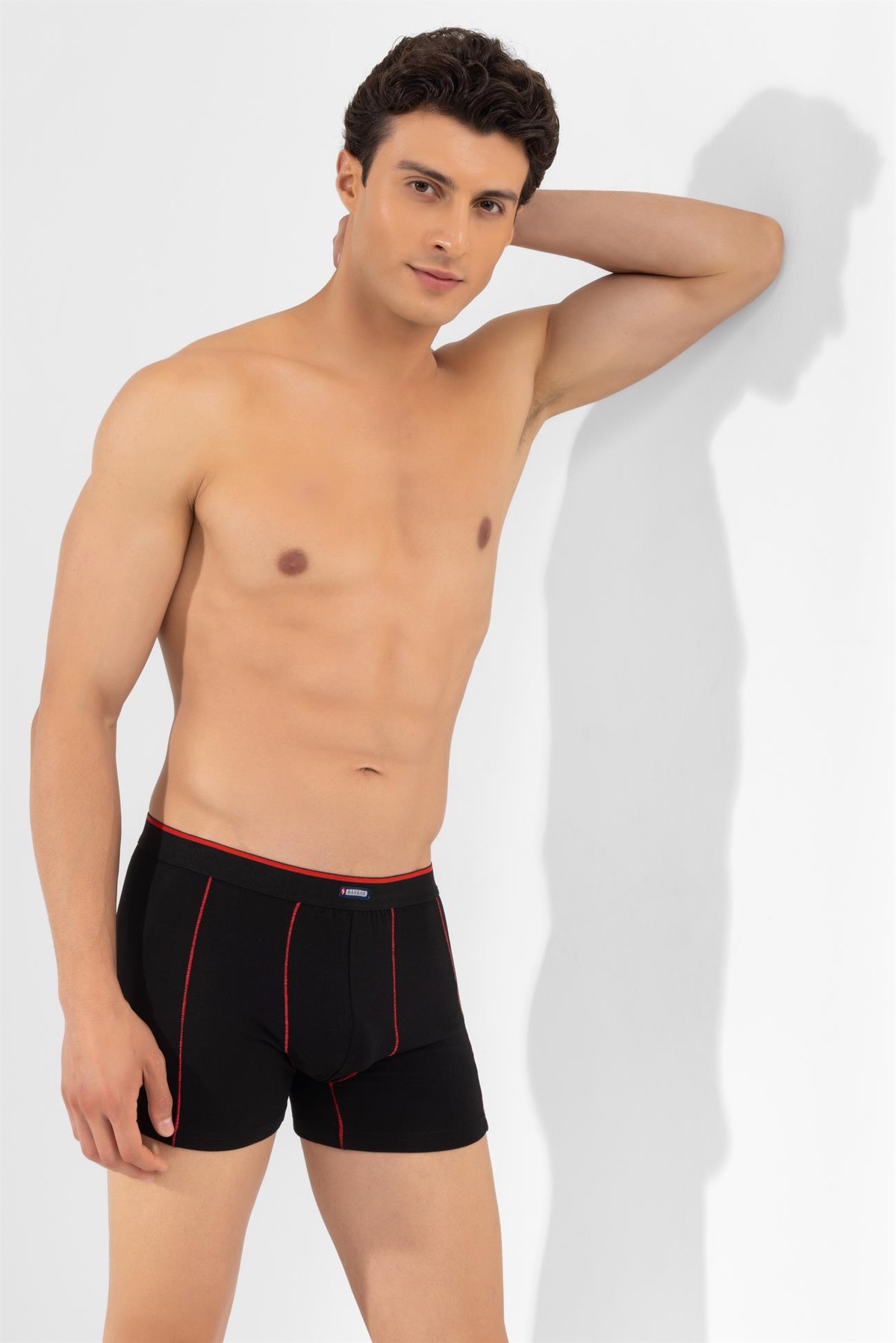 Erkek Pamuklu Compact Likralı Boxer3'lü Paket Siyah