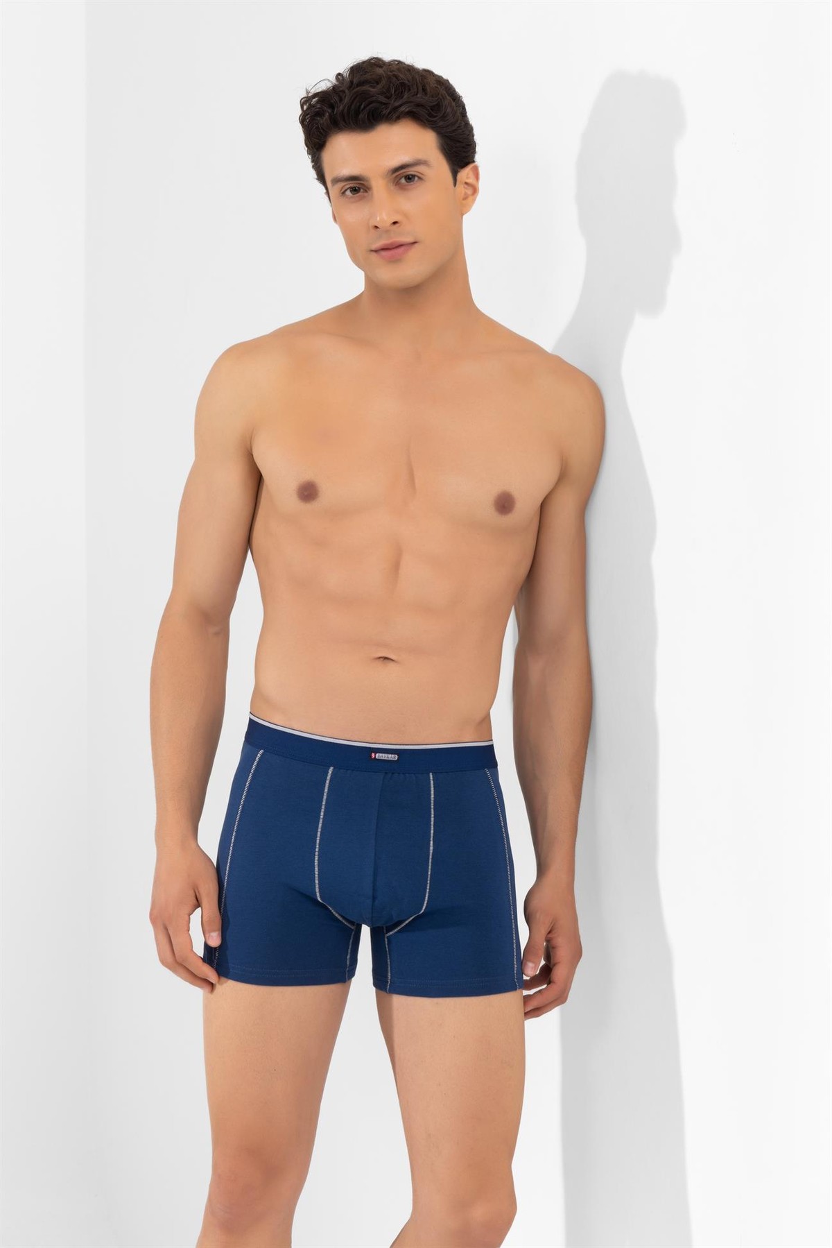 Erkek Pamuklu Compact Likralı Boxer3'lü Paket Lacivert