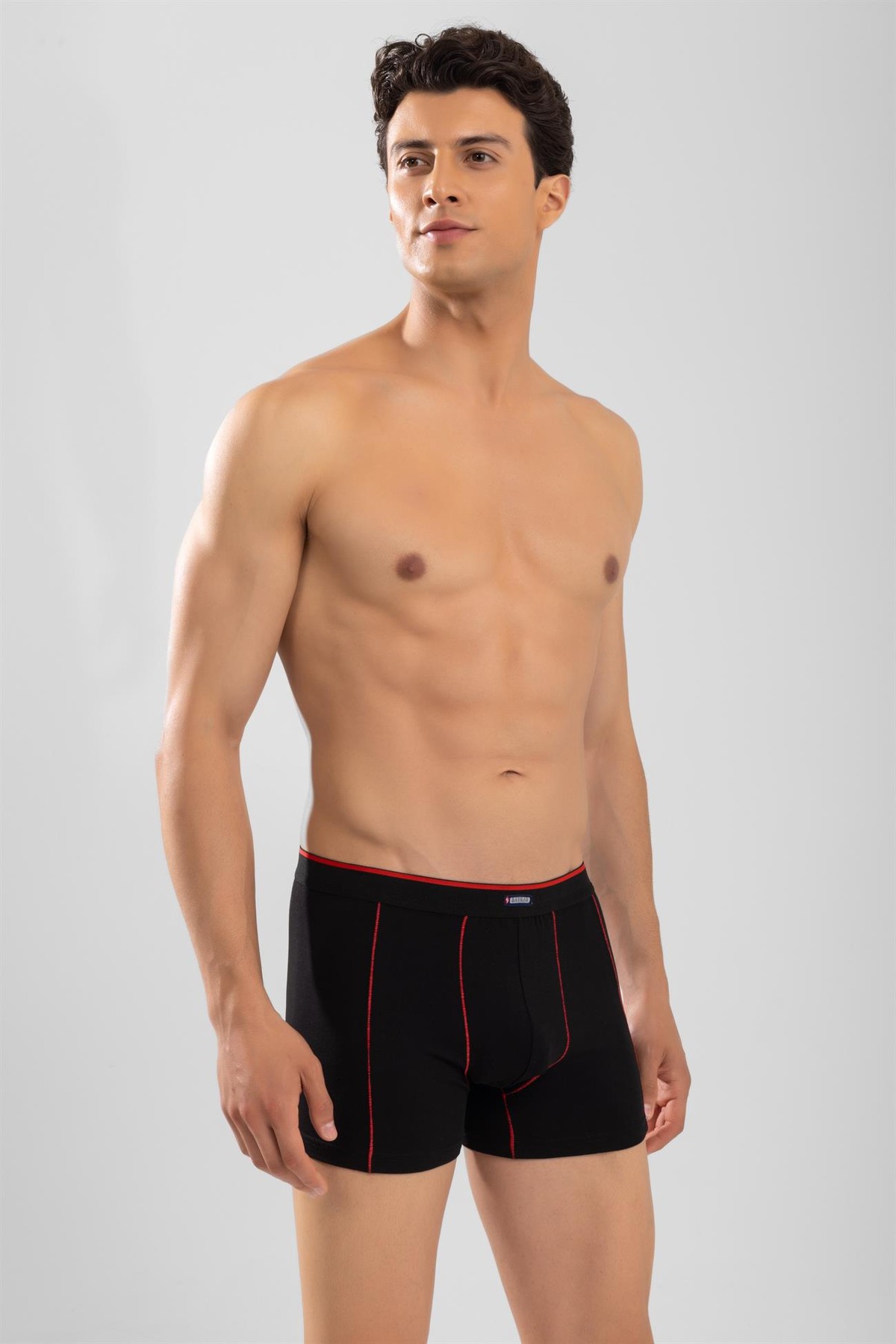 Erkek Pamuklu Compact Likralı Boxer3'lü Paket Siyah