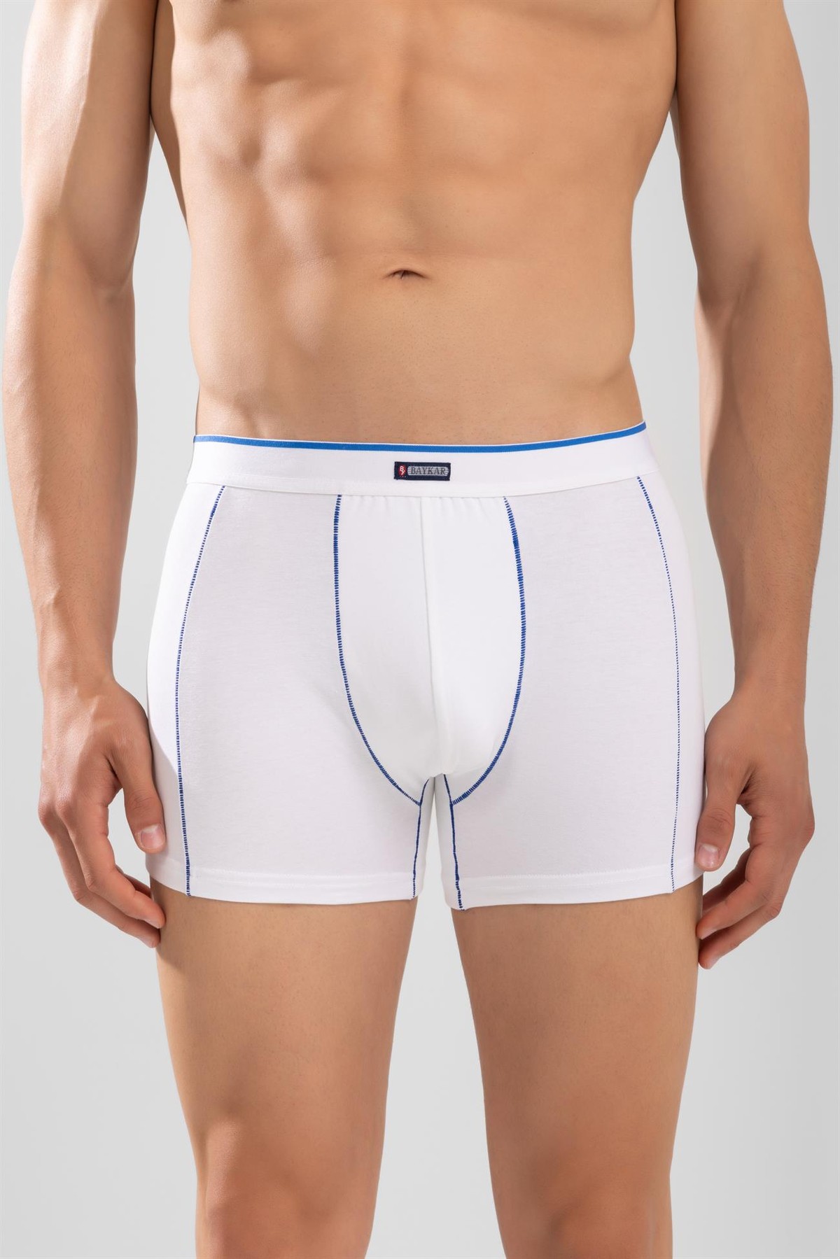Erkek Pamuklu Compact Likralı Boxer3'lü Paket Beyaz