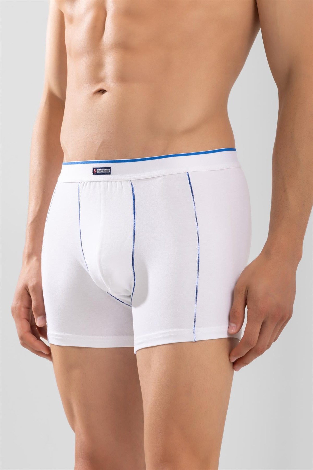 Erkek Pamuklu Compact Likralı Boxer3'lü Paket Beyaz