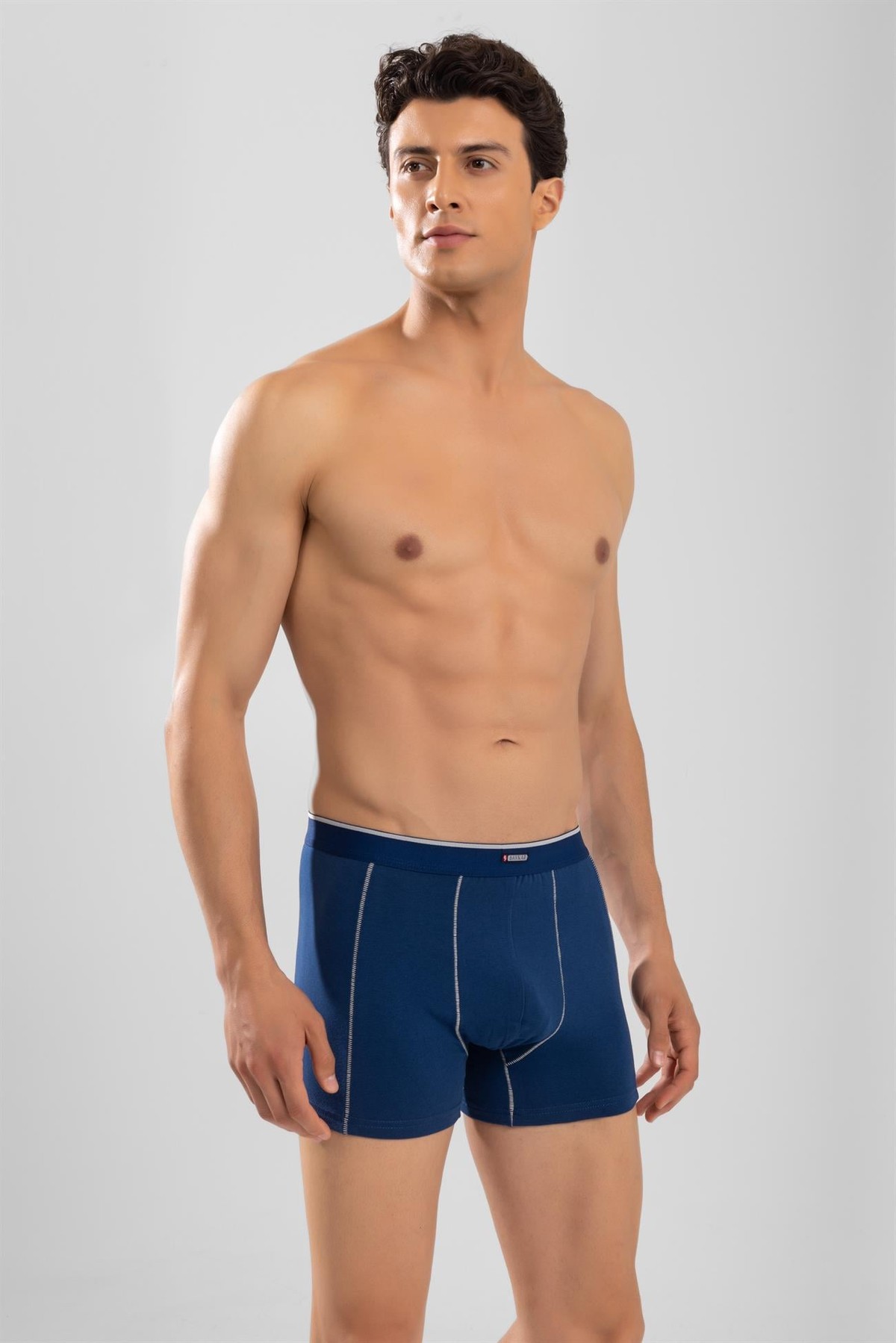 Erkek Pamuklu Compact Likralı Boxer3'lü Paket Lacivert