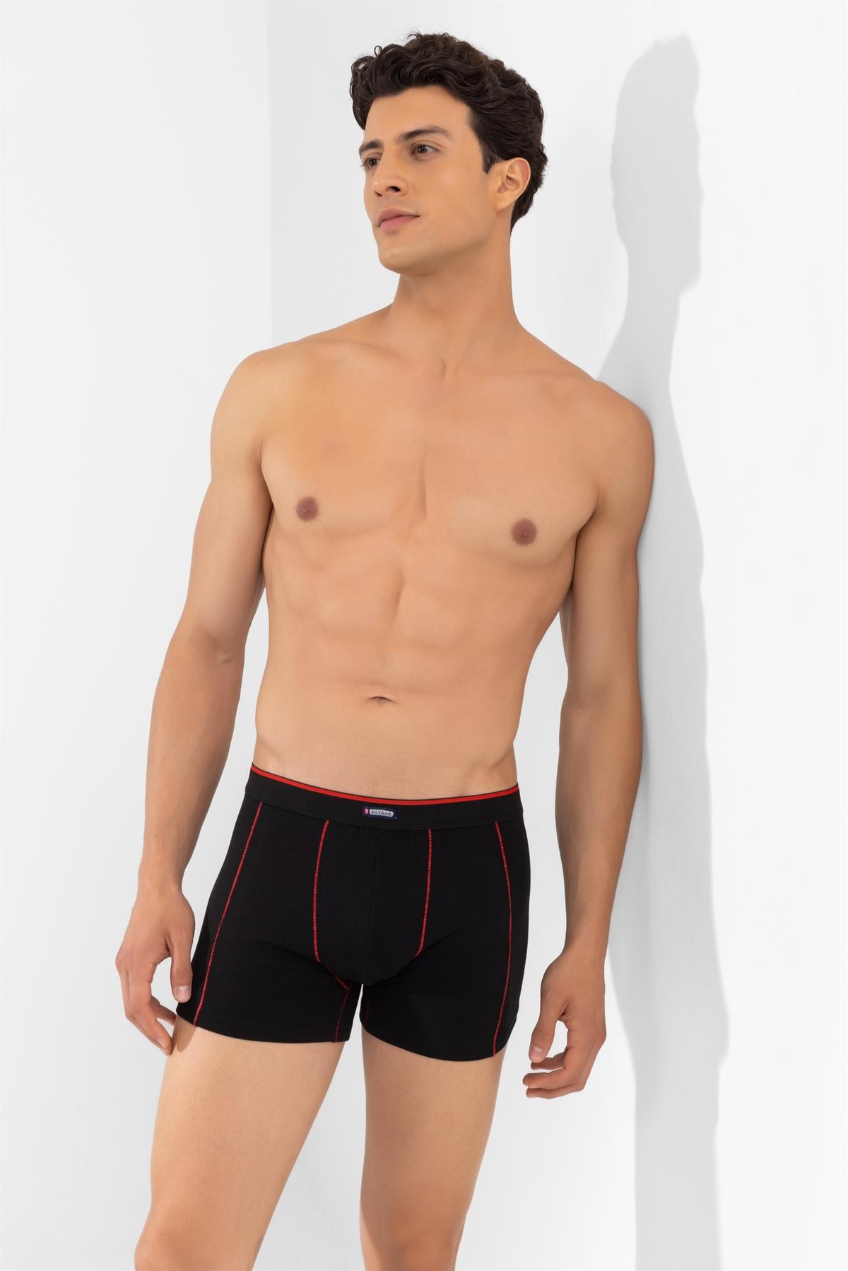 Erkek Pamuklu Compact Likralı Boxer3'lü Paket Siyah