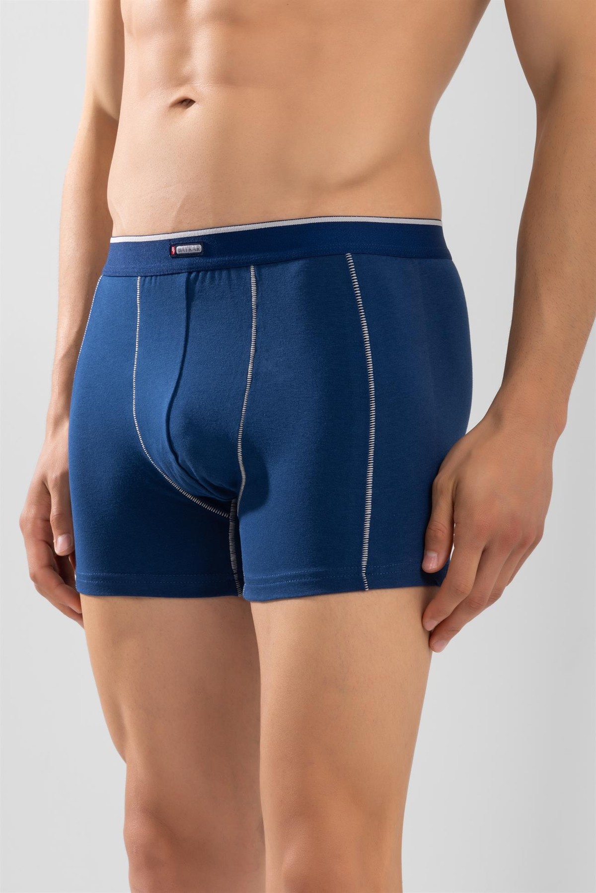 Erkek Pamuklu Compact Likralı Boxer3'lü Paket Lacivert
