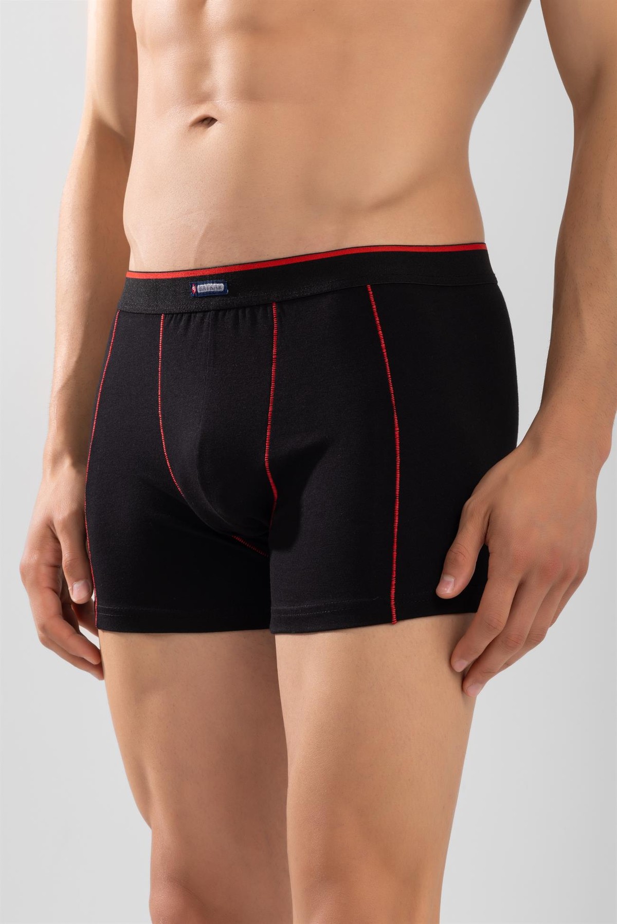 Erkek Pamuklu Compact Likralı Boxer3'lü Paket Siyah