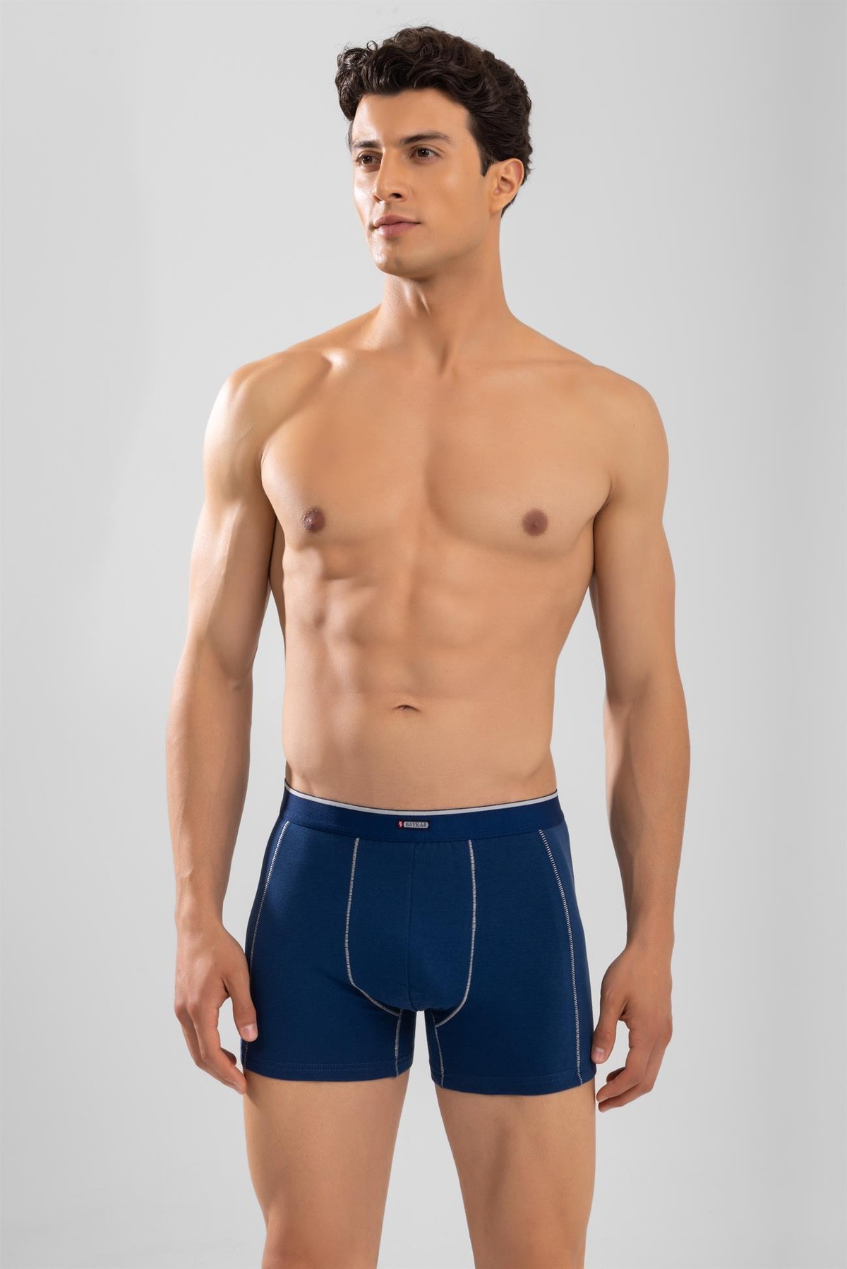 Erkek Pamuklu Compact Likralı Boxer3'lü Paket Lacivert