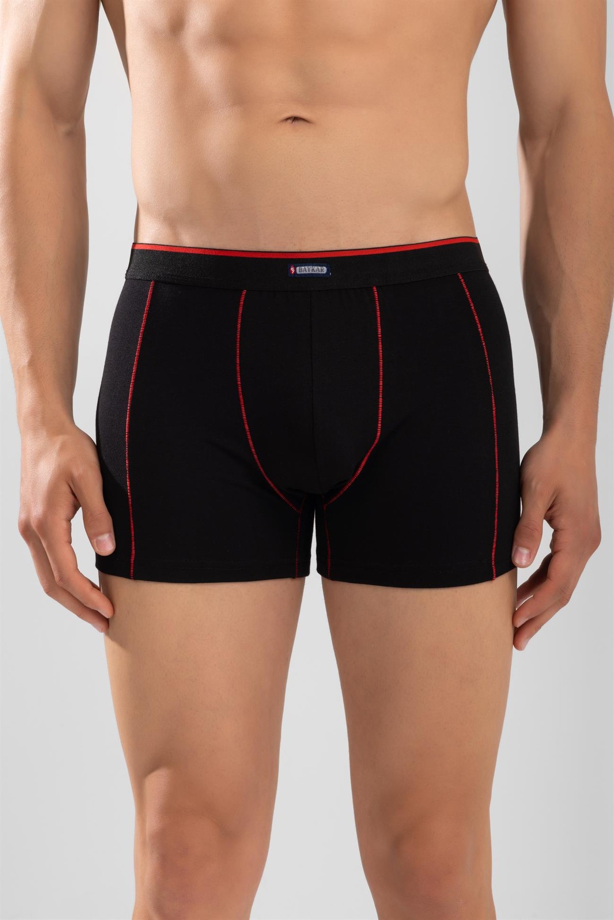 Erkek Pamuklu Compact Likralı Boxer3'lü Paket Siyah