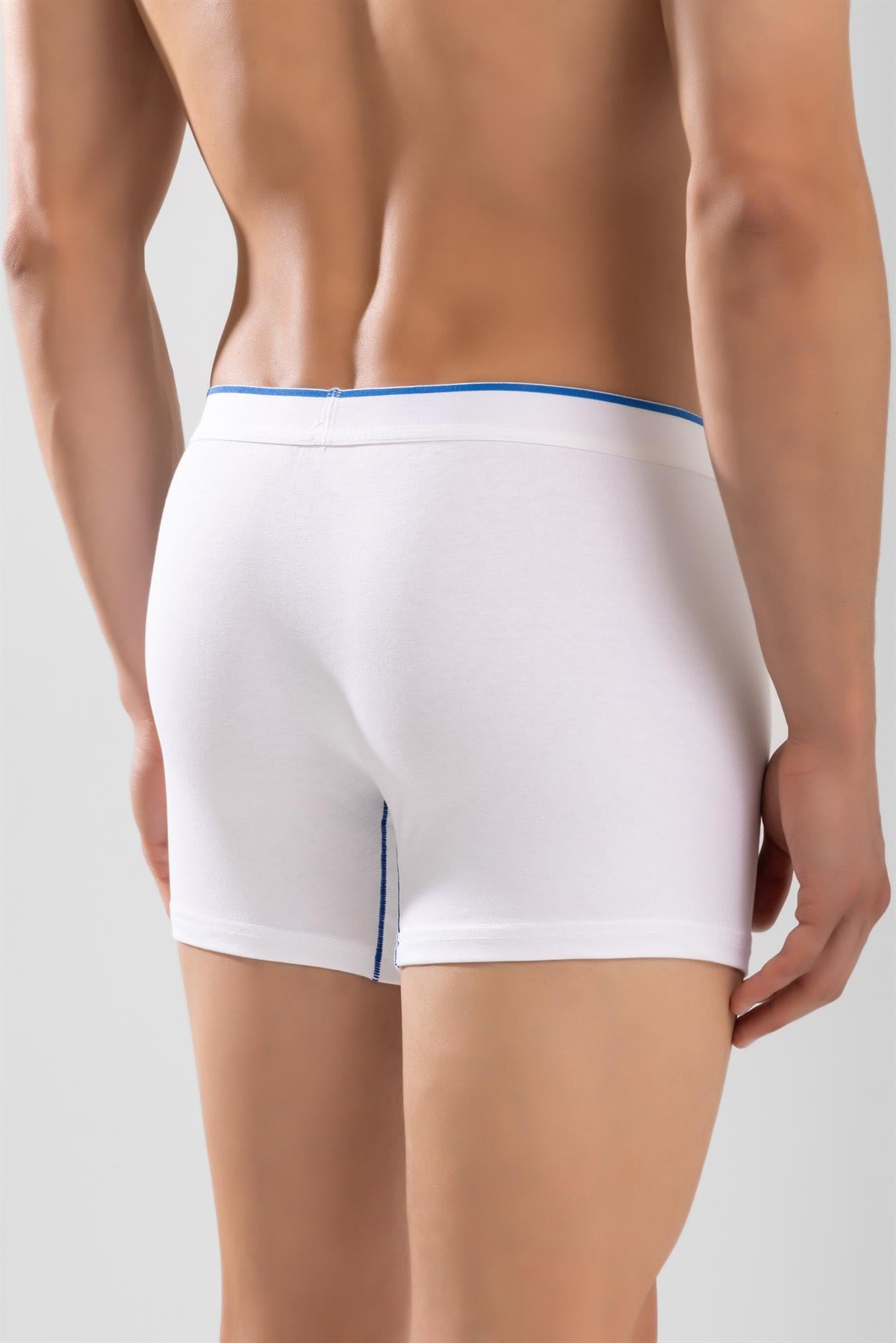 Erkek Pamuklu Compact Likralı Boxer3'lü Paket Beyaz