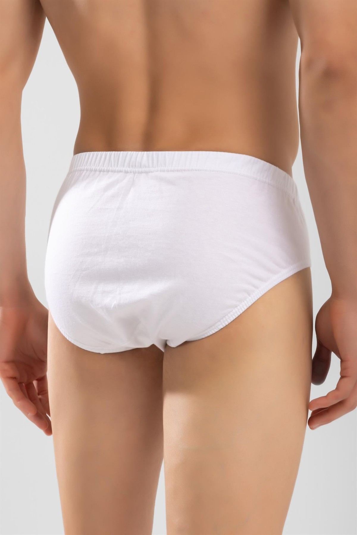 Erkek Pamuklu Düz Slip Külot 3'lü Paket Beyaz