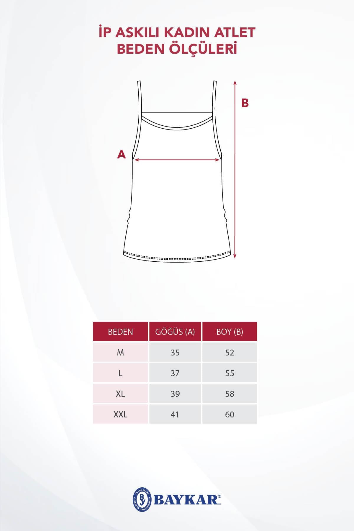 İp Askılı Oval Yaka Pamuklu Basic Kadın Atlet 6305 Pudra