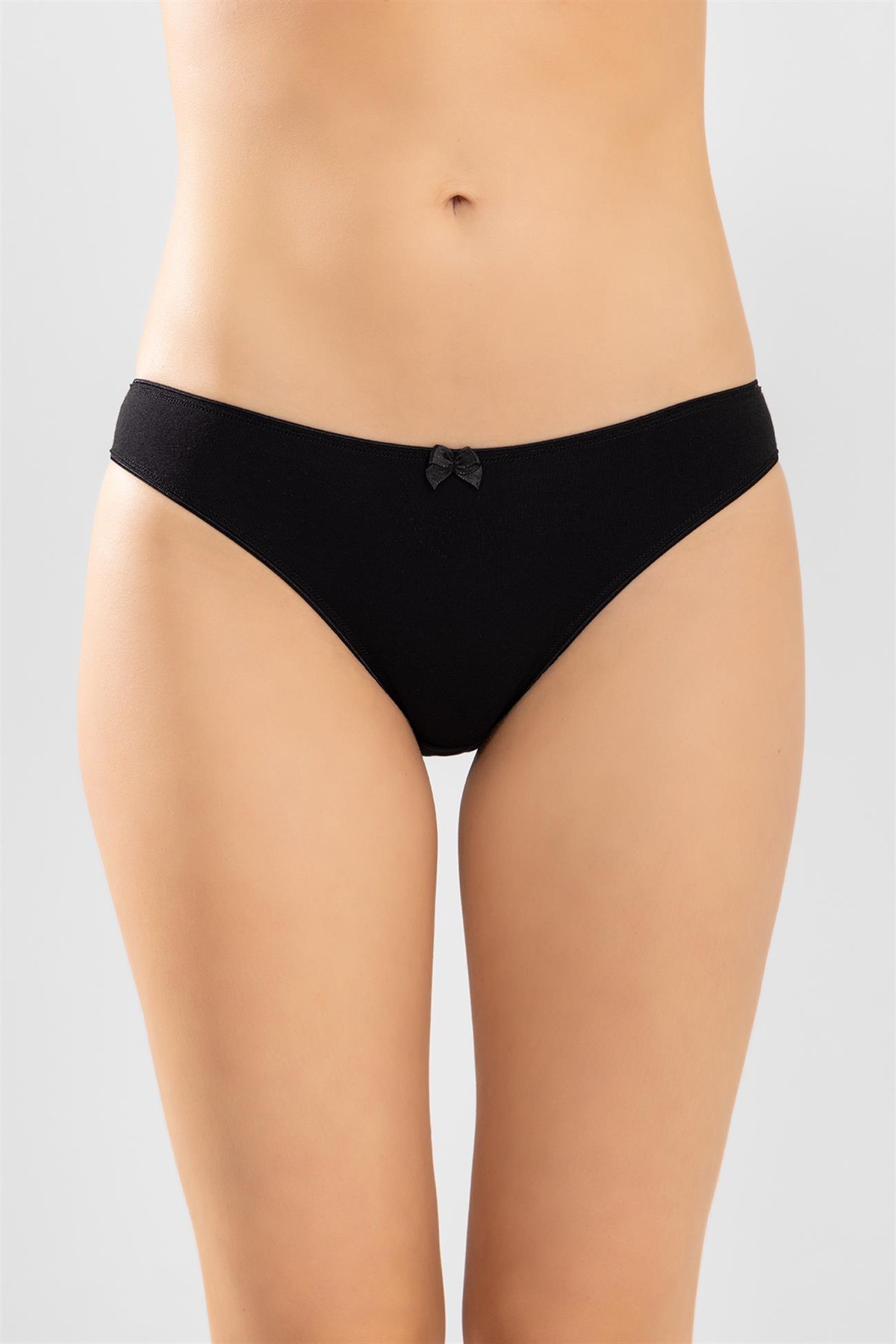 Kadın Bikini Kesim Basic Pamuklu Külot 3'lü Paket Siyah