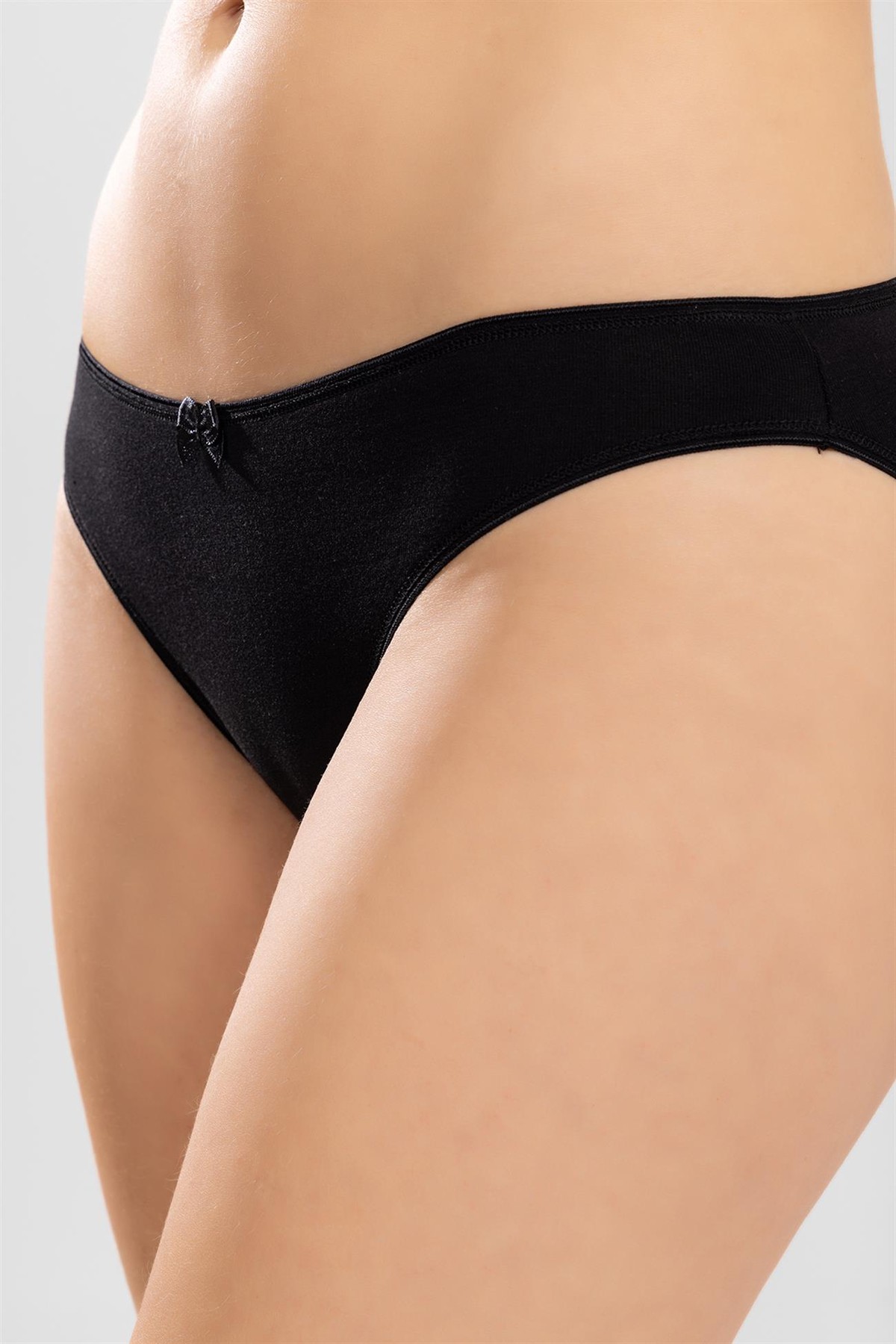 Kadın Bikini Kesim Basic Pamuklu Külot 3'lü Paket Siyah