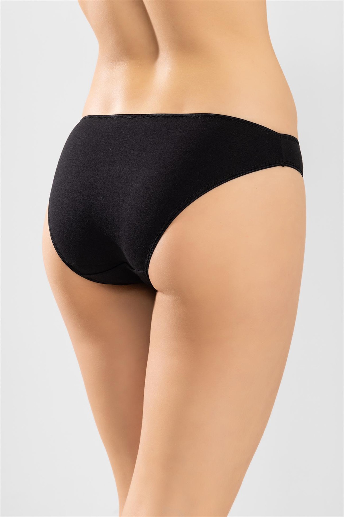 Kadın Bikini Kesim Basic Pamuklu Külot 3'lü Paket Siyah