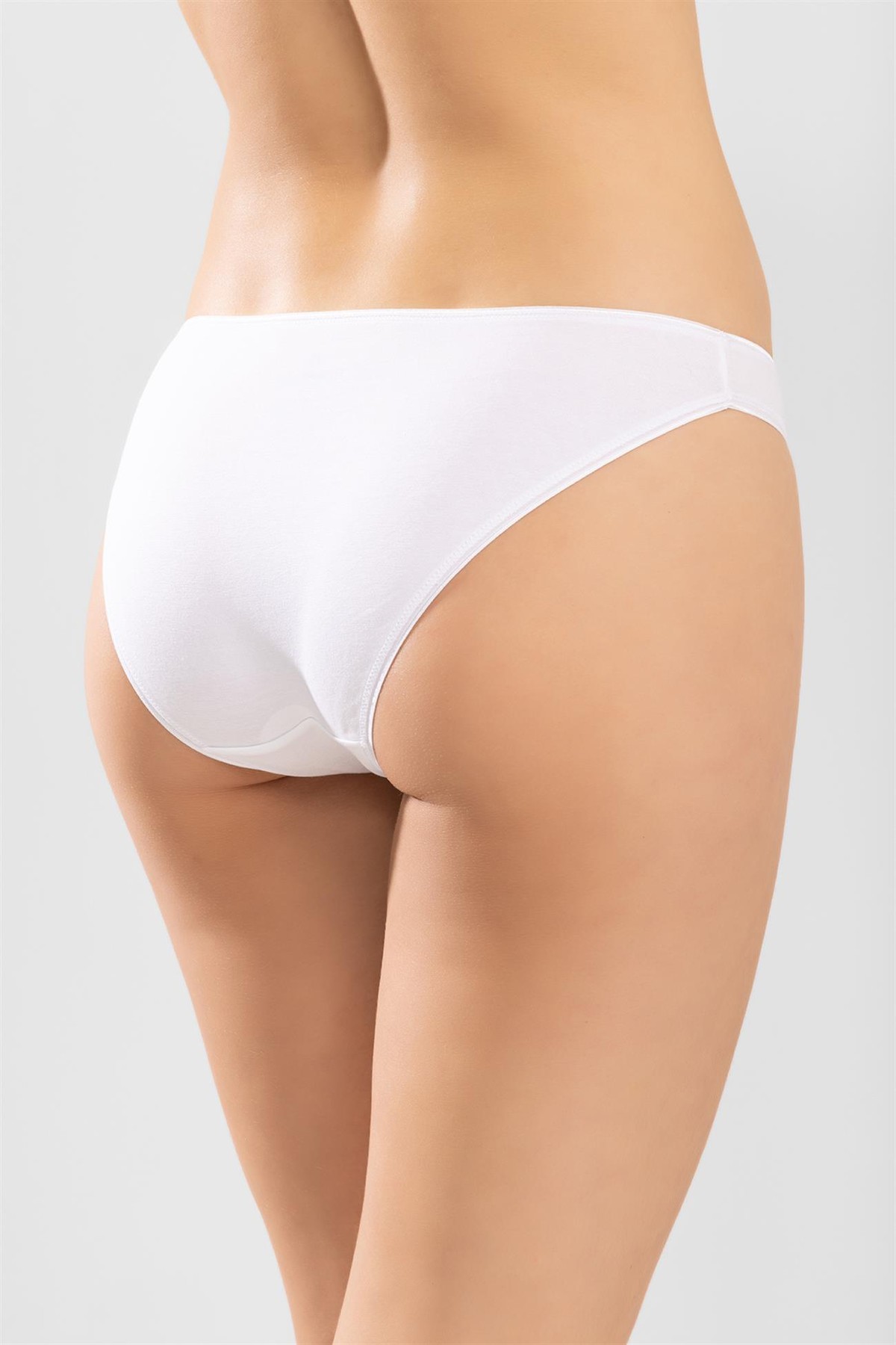 Kadın Bikini Kesim Basic Pamuklu Külot 3'lü Paket Beyaz