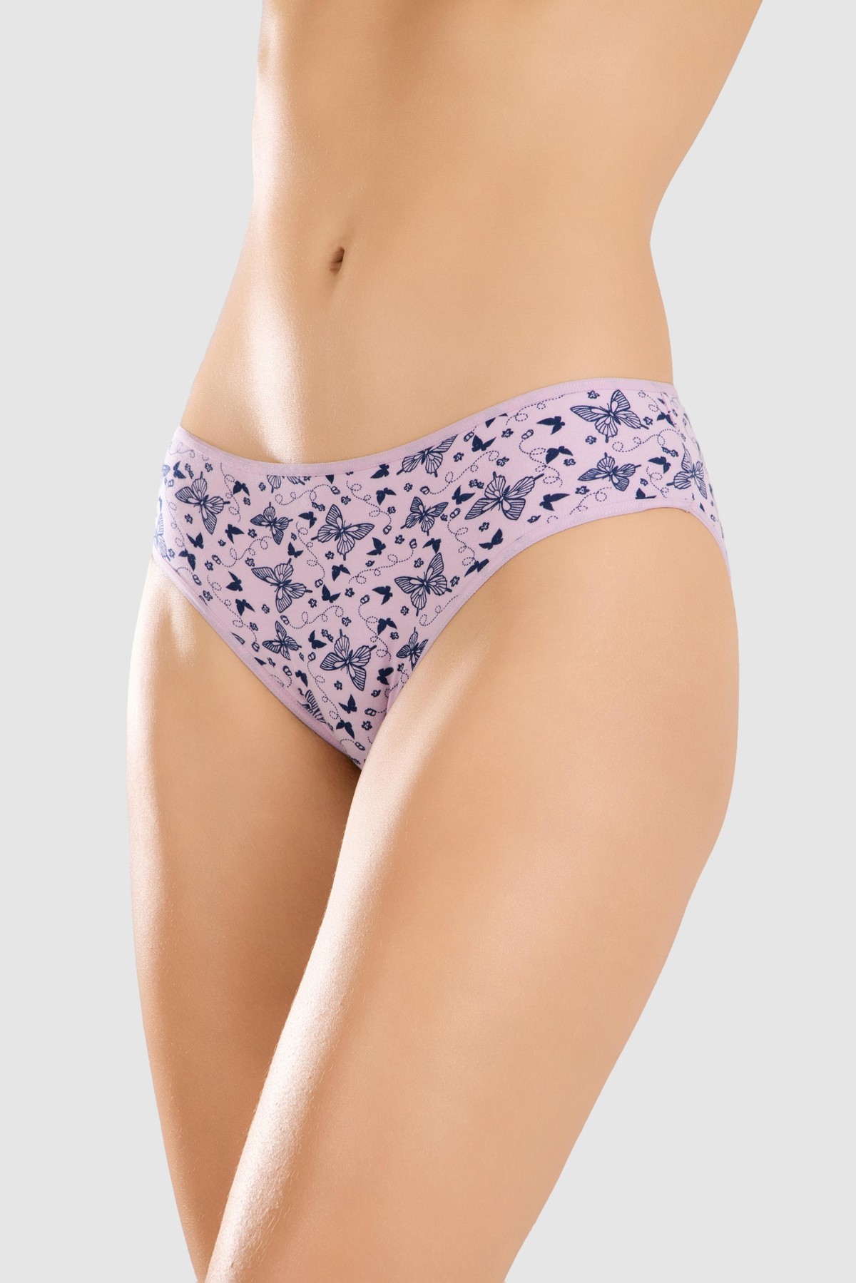 Kadın Bikini Kesim Renkli Pamuklu Külot 3'lü Paket 8414 RENKLİ