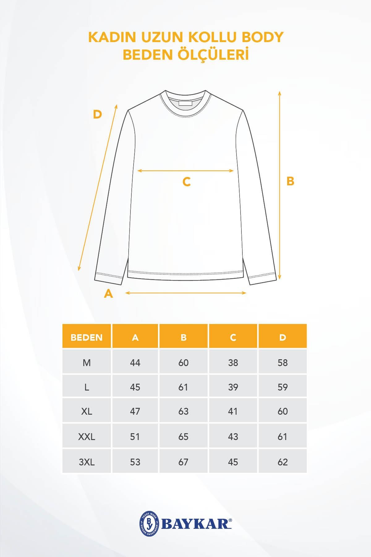 Kadın Pamuklu Bisiklet Yaka Uzun Kollu Penye Basic Body Beyaz