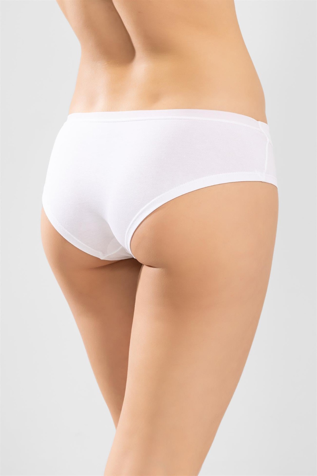 Kadın Pamuklu İşlemeli Bikini Kesim Düz Basic Külot 3'lü Paket RENKLİ