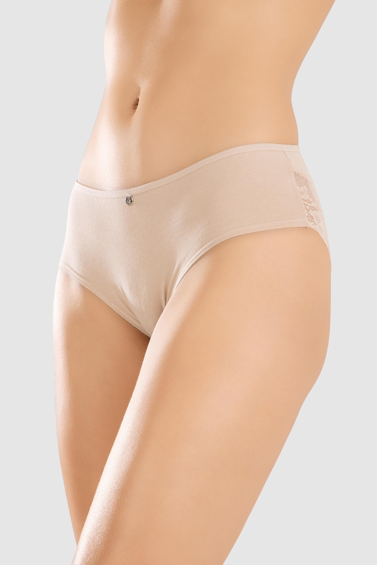 Kadın Pamuklu Likralı Arkası Dantelli Slip Külot 32lü Paket 8432 Ten Rengi