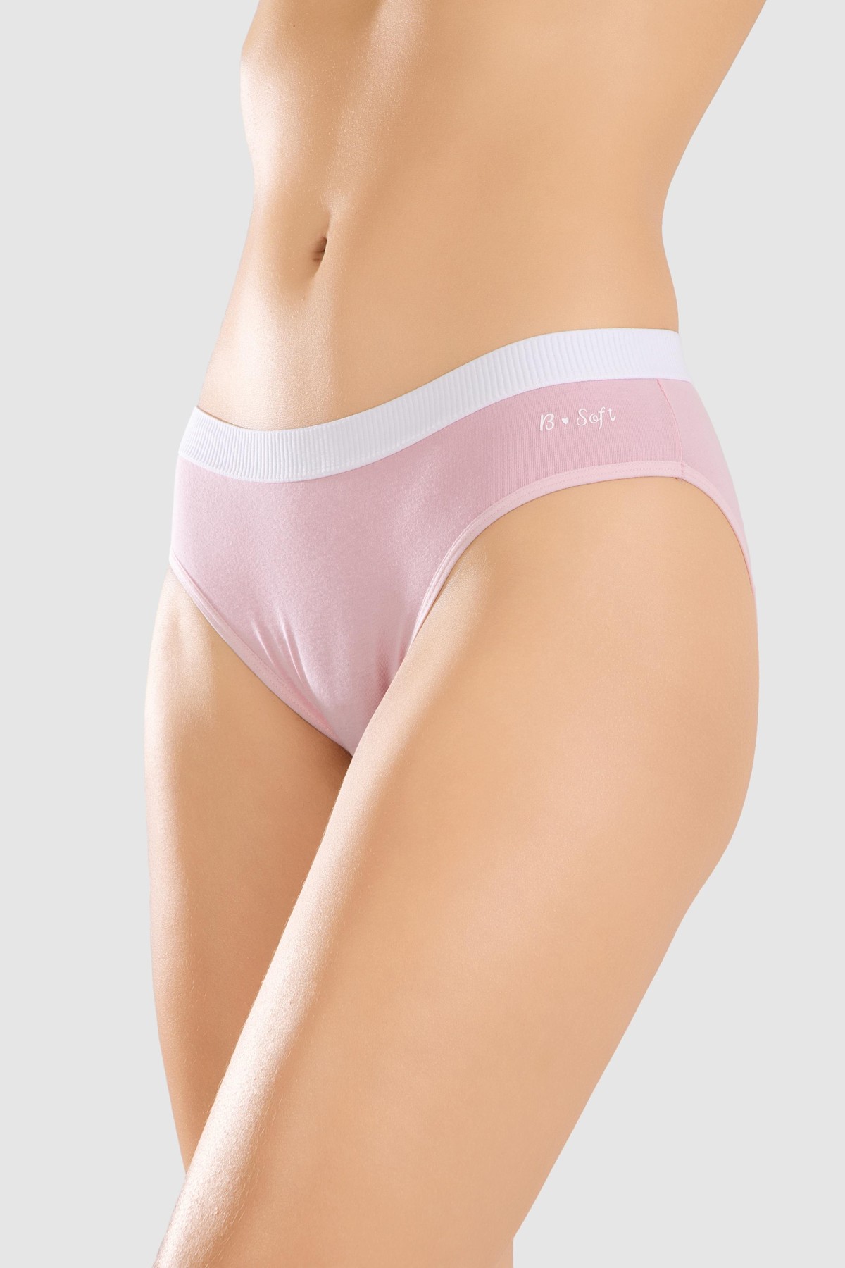 Kadın Pamuklu Renkli Bikini Kesim Düz Külot 3'lü Paket 8428 RENKLİ