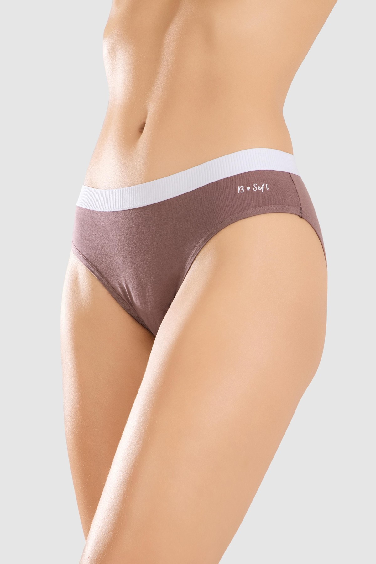 Kadın Pamuklu Renkli Bikini Kesim Düz Külot 3'lü Paket 8428 RENKLİ