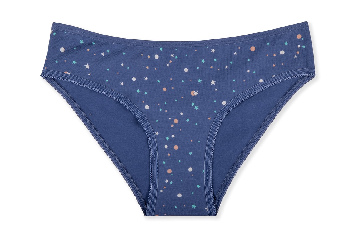 Kız Çocuk Pamuklu Baskılı Bikini Kesim Külot 6'lı Paket 7942 Renkli