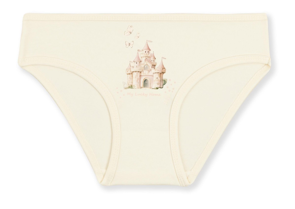 Kız Çocuk Pamuklu Renkli Baskılı Bikini Külot 3'lü Paket 5738 Renkli