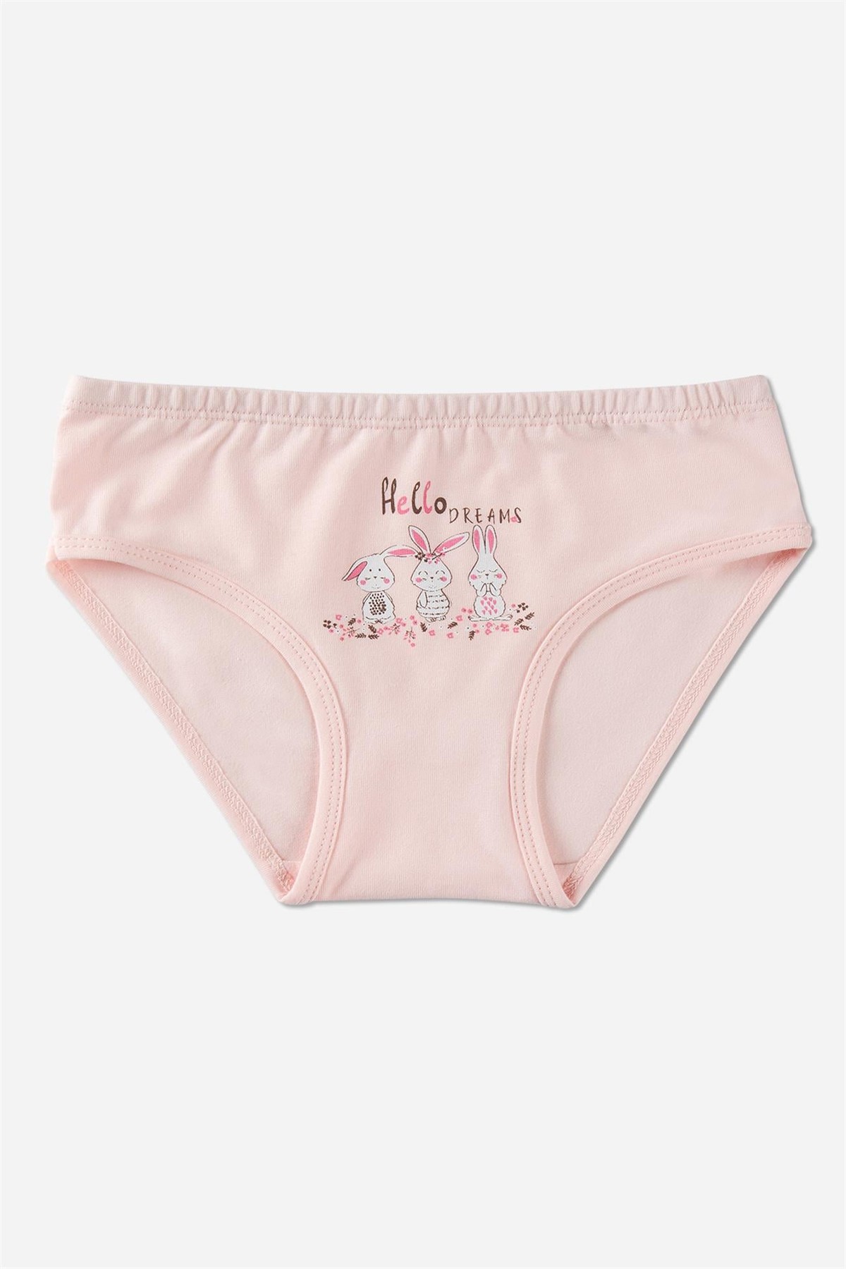 Kız Çocuk Pamuklu Renkli Baskılı Bikini Külot 3'lü Paket 5650 Renkli