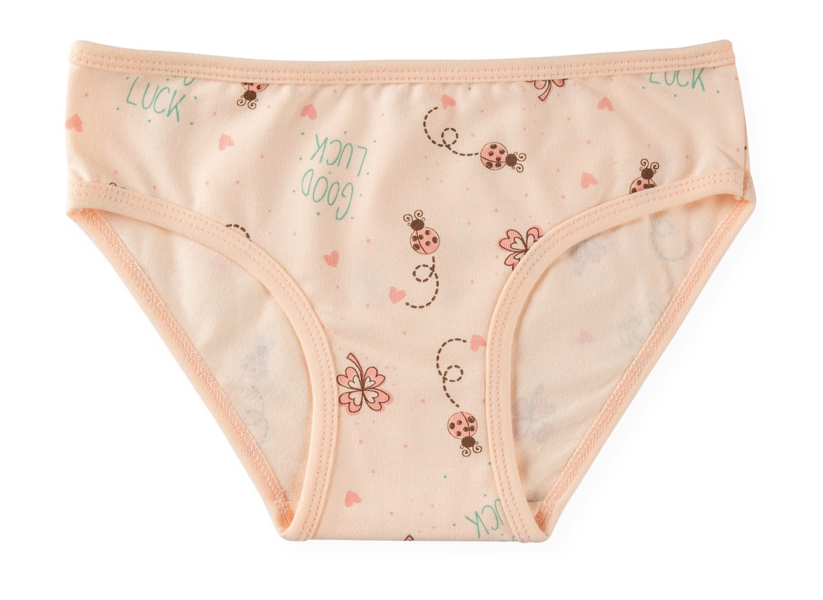 Kız Çocuk Pamuklu Renkli Baskılı Bikini Külot 6'lı Paket 5670 Renkli