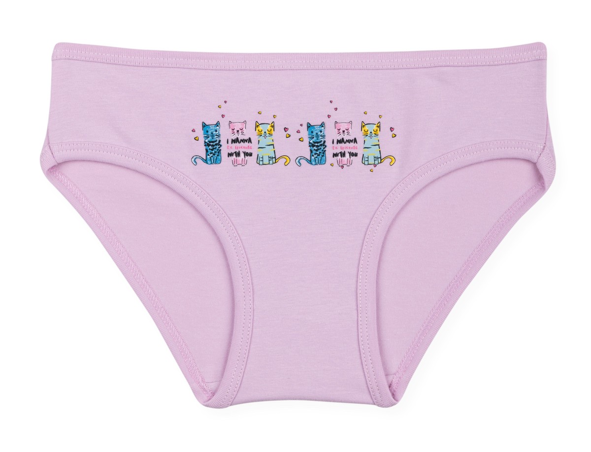 Kız Çocuk Pamuklu Renkli Baskılı Bikini Külot 6'lı Paket 5336 Renkli