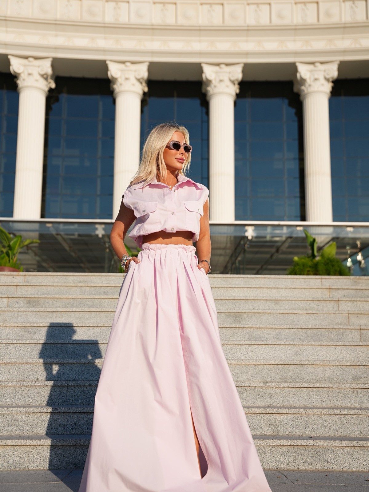 Aria Maxi Skirt Pink