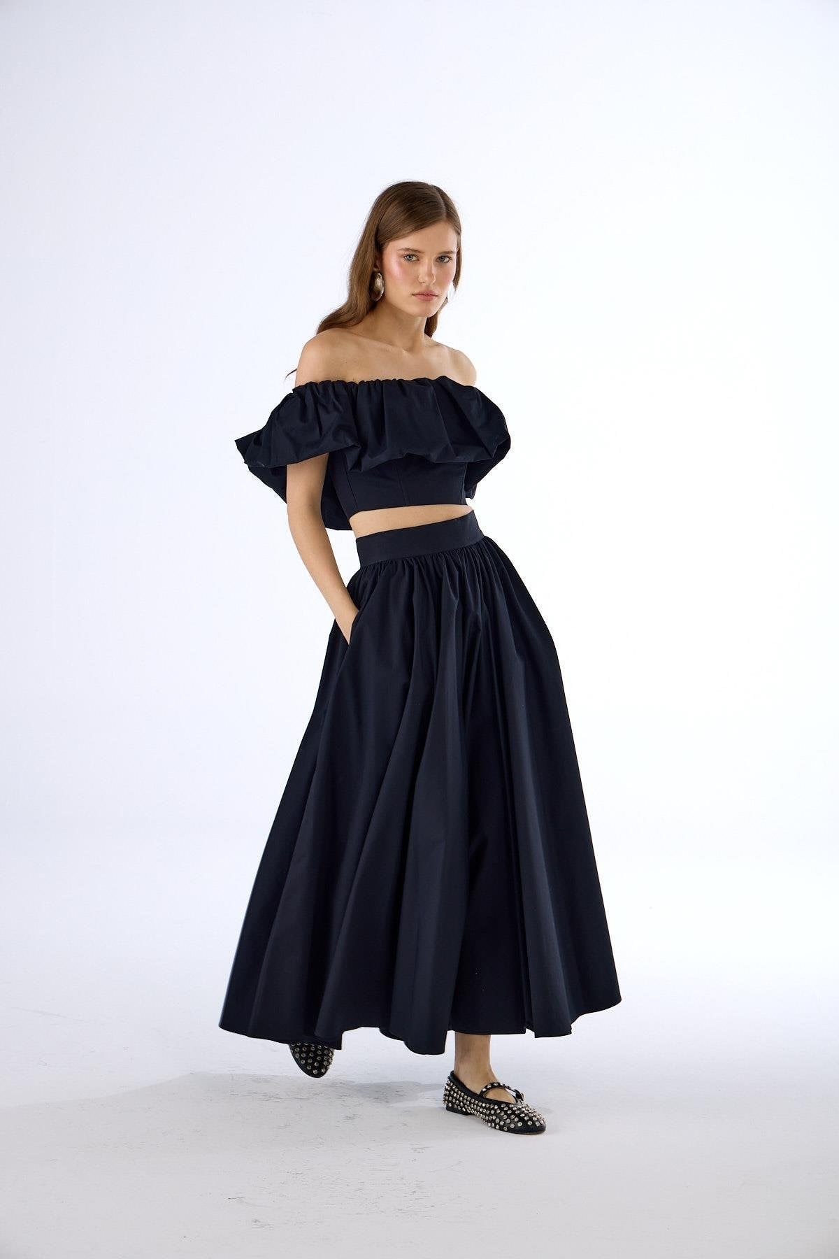 Aura Maxi Skirt Black