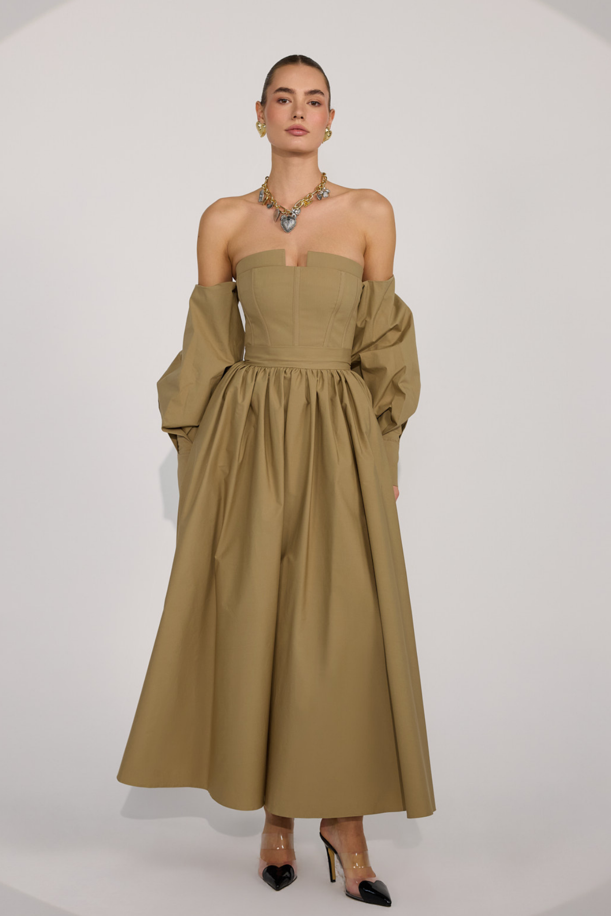 Aura Maxi Skirt Bronze Brown