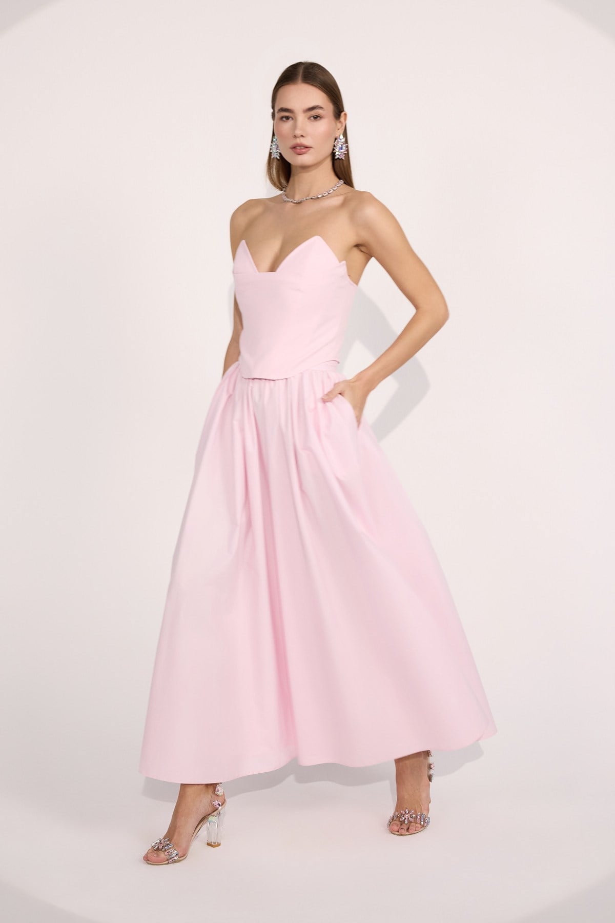 Aura Maxi Skirt Pink