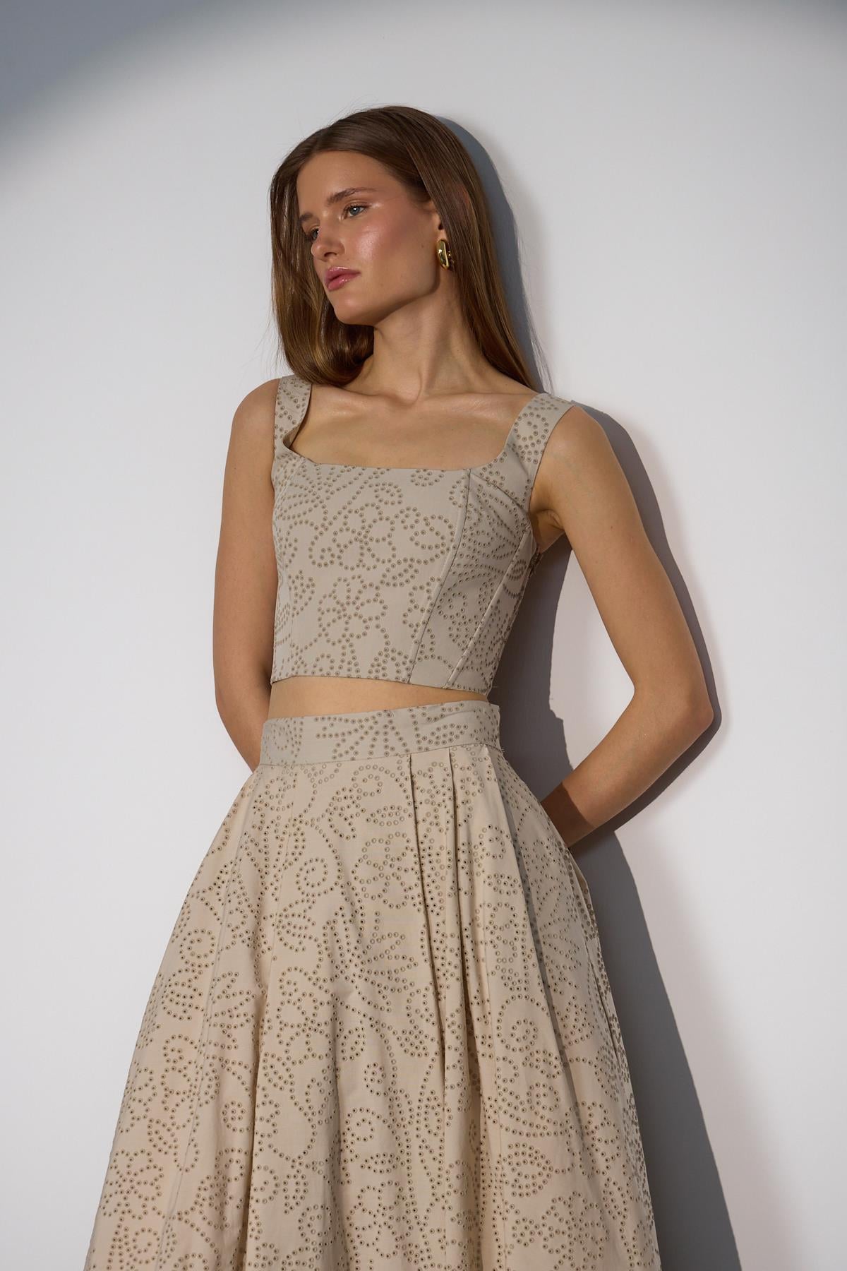 Blooming Grace Corset  Büstiyer Bej