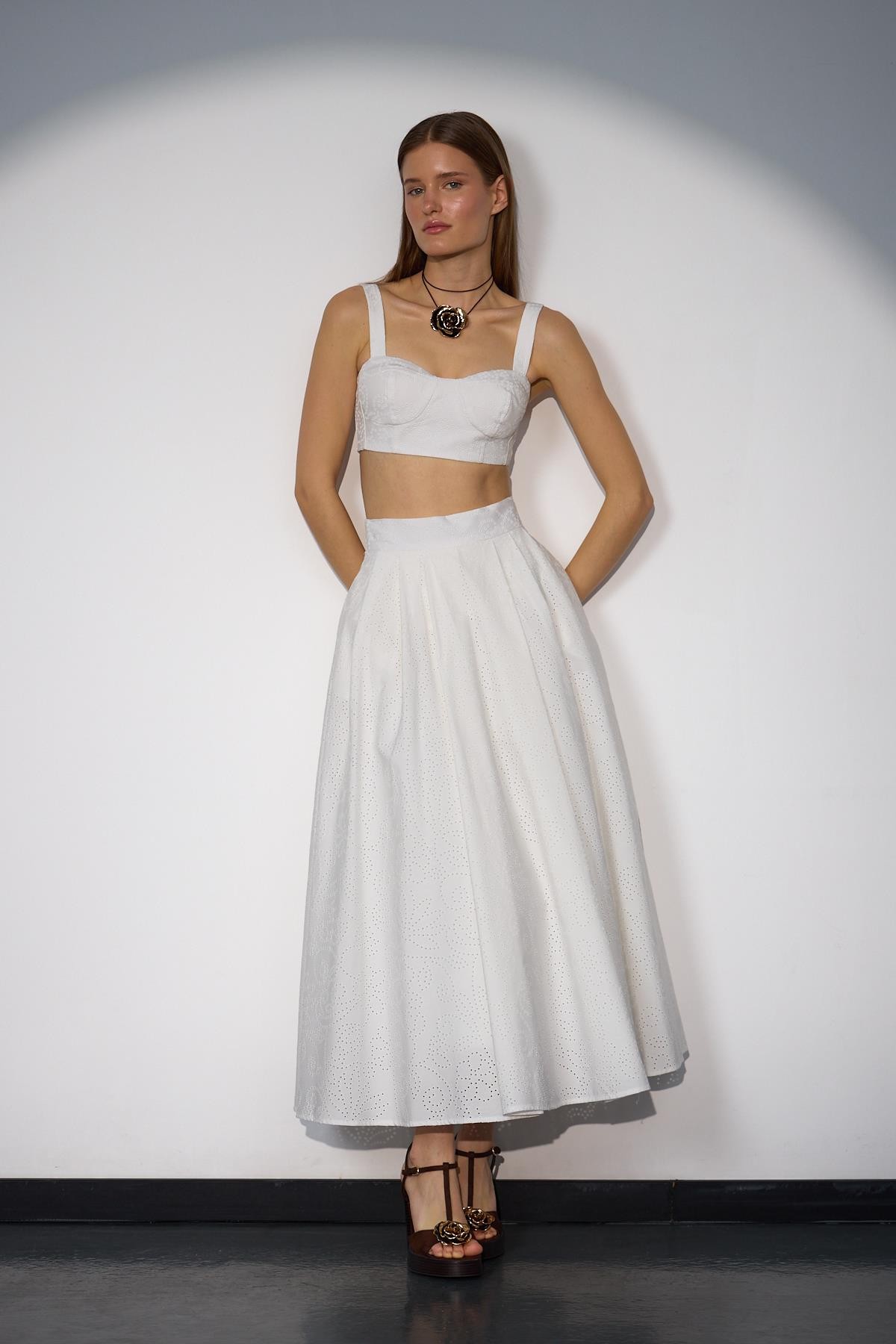 Blooming Grace Maxi Boy Prenses Etek Beyaz