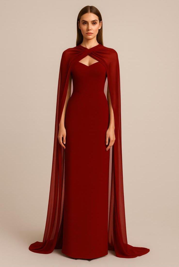 Carmen Kiss Maxi Dress Burgundy