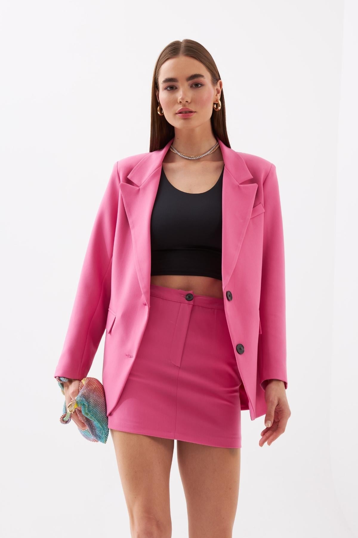 Cute Mini Skirt Pembe