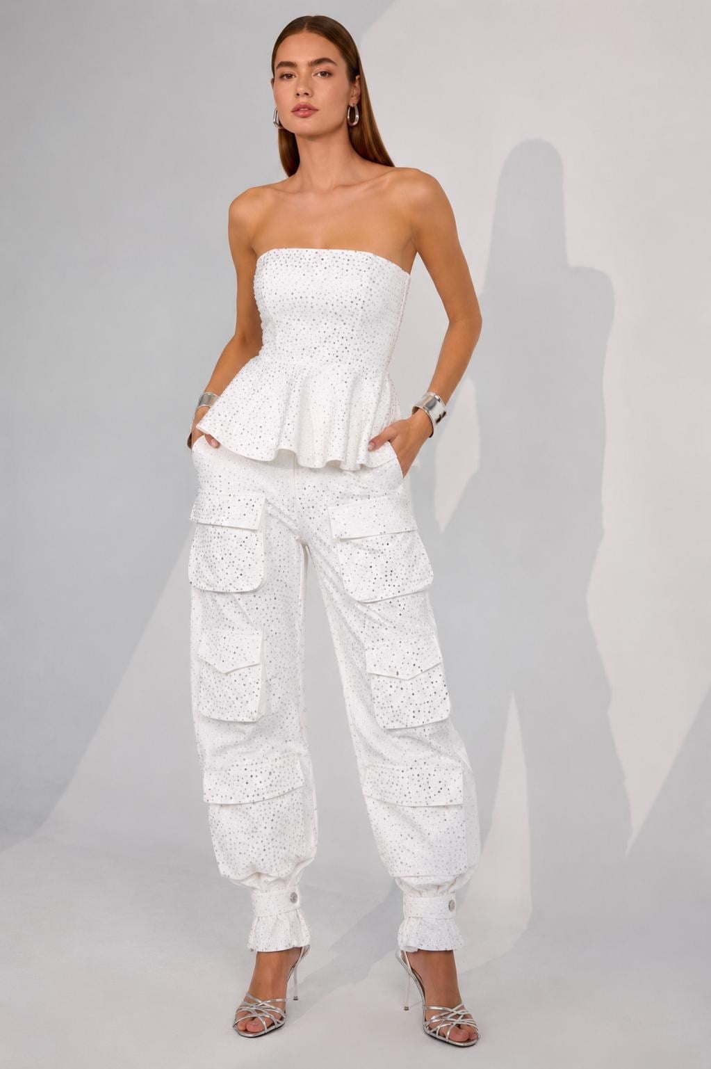 Iconic Femme Vibe Diamond Pants White